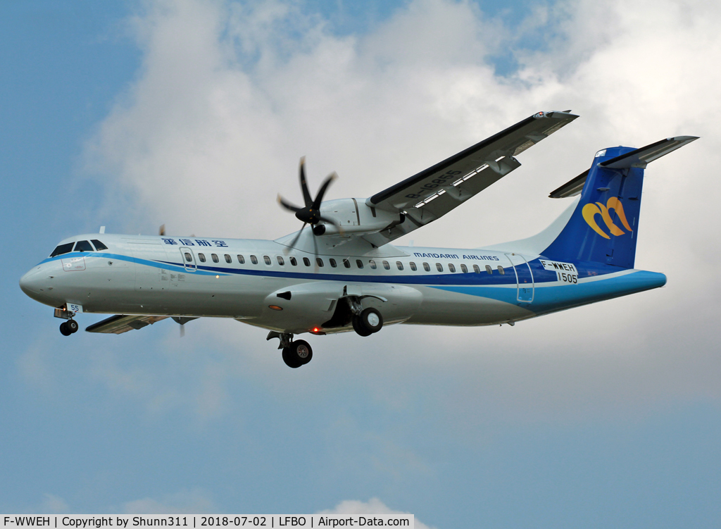 F-WWEH, 2018 ATR 72-600 C/N 1505, C/n 1505 - To be B-16855