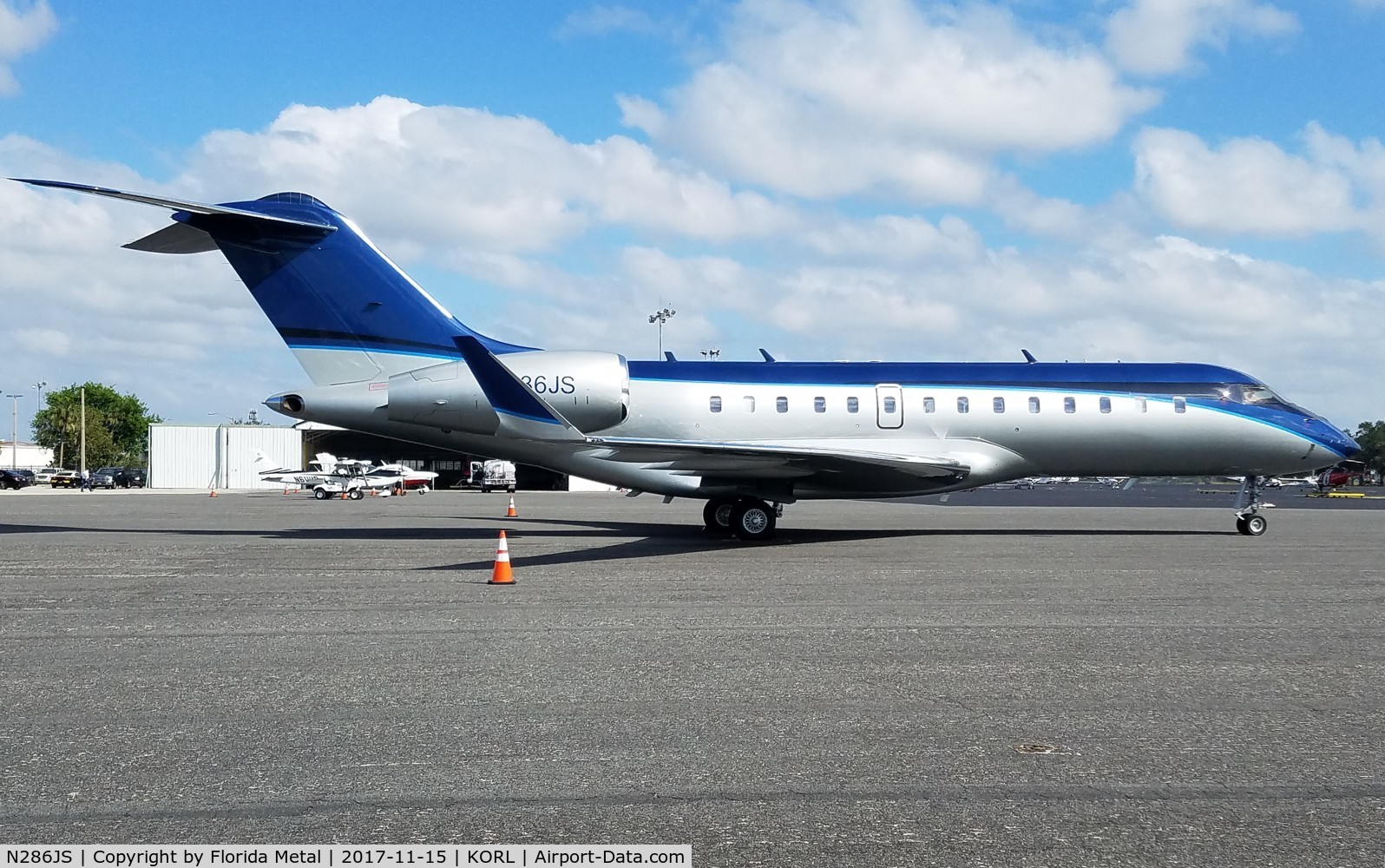 N286JS, 2012 Bombardier BD-700 1A11 Global 5000 C/N 9492, ORL 2017