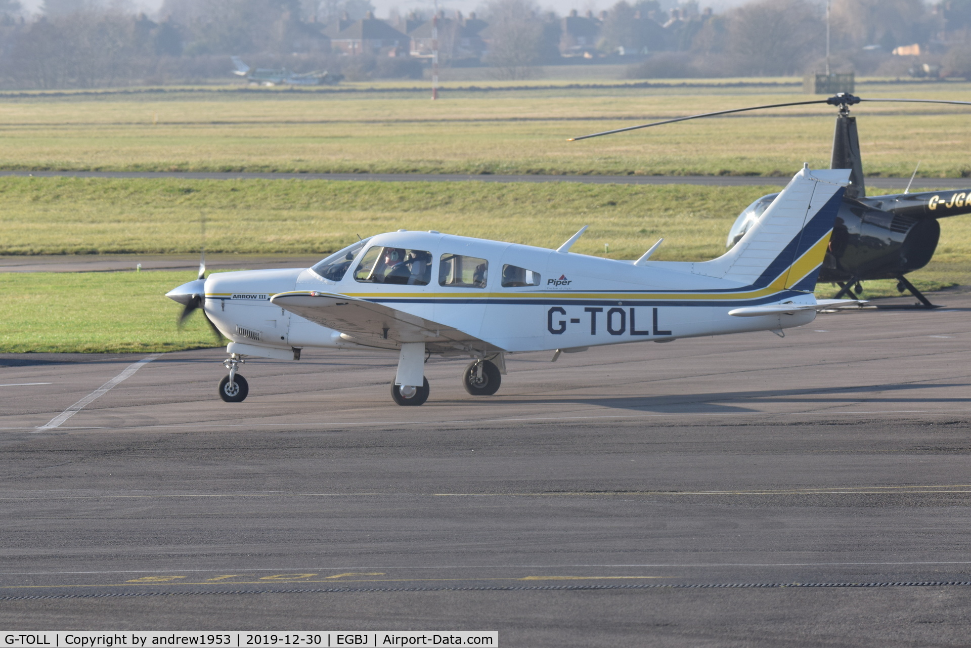 G-TOLL, 1977 Piper PA-28R-201 Cherokee Arrow III C/N 28R-7837025, G-TOLL at Gloucestershire Airport.