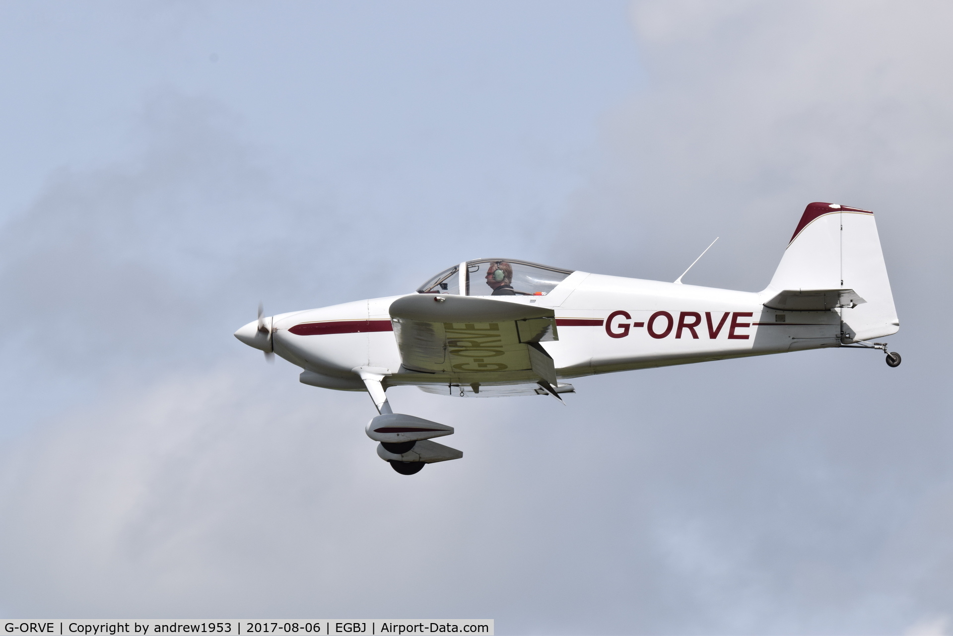 G-ORVE, 1994 Vans RV-6 C/N 21710, G-ORVE landing at Gloucestershire Airport.