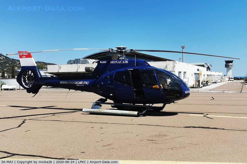 3A-MAJ, 2015 Airbus Helicopters H-130 C/N 8174, Parked
