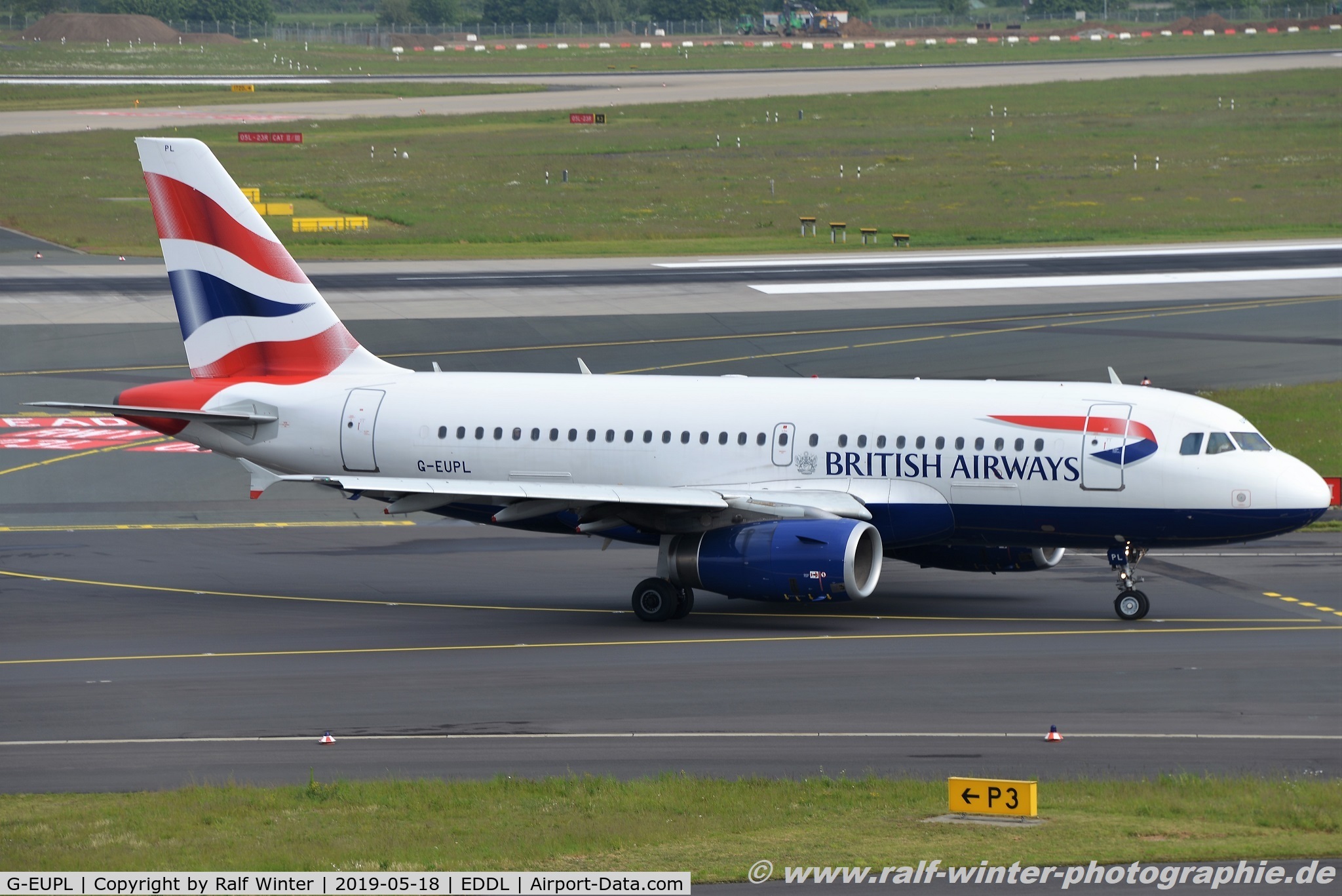G-EUPL, 2000 Airbus A319-131 C/N 1239, Airbus A319-131 - BA BAW British Airways - 1239 - G-EUPL - 18.05.2019 - DUS