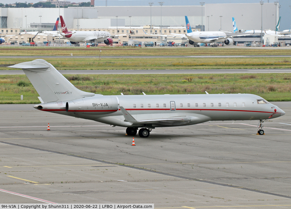 9H-VJA, 2011 Bombardier BD-700-1A10 Global Express XRS C/N 9441, Parked at the General Aviation area...