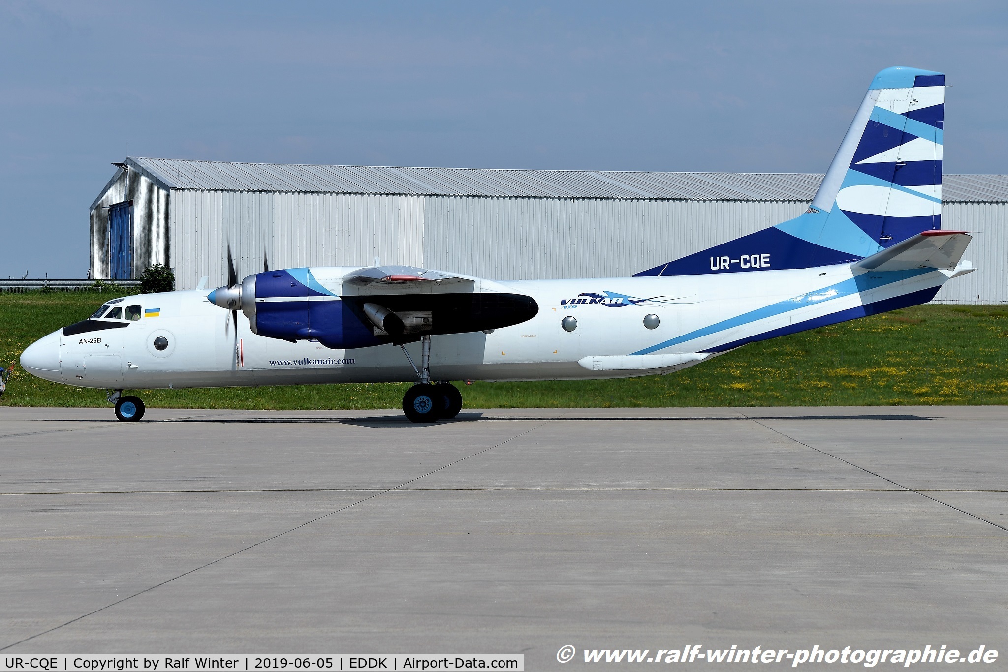 UR-CQE, 1985 Antonov An-26B C/N 14004, Antonov An-26B - VKA Vulkan Air - 57314004 - UR-CQE - 05.06.2019 - CGN