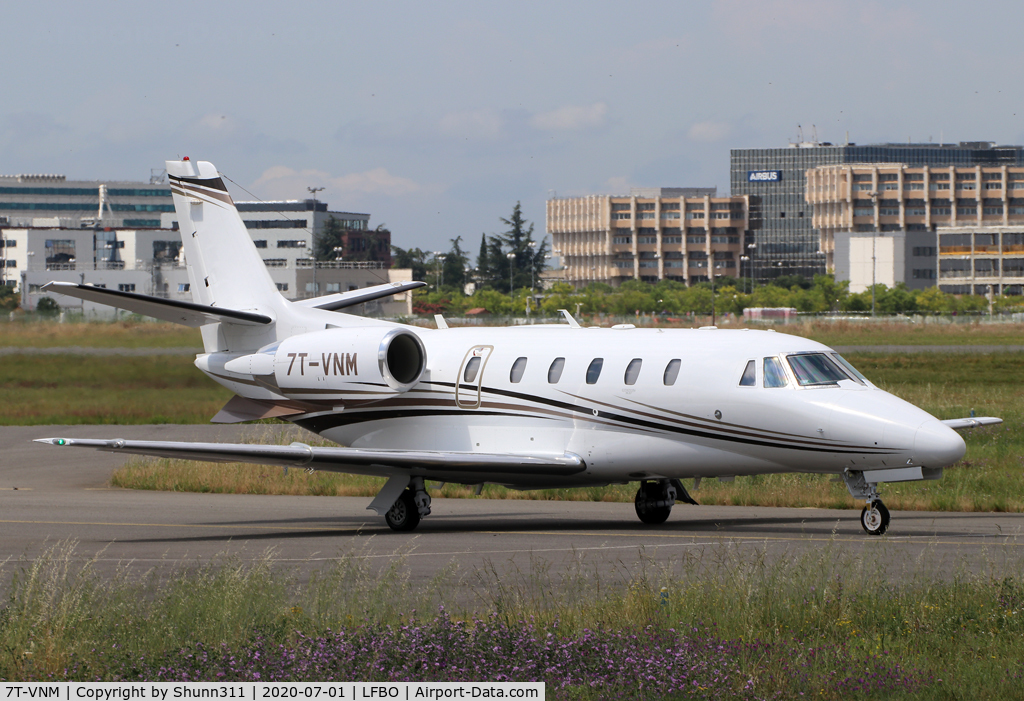 7T-VNM, 2017 Cessna 560 Citation XLS C/N 560-6230, Taxiing to the General Aviation area...