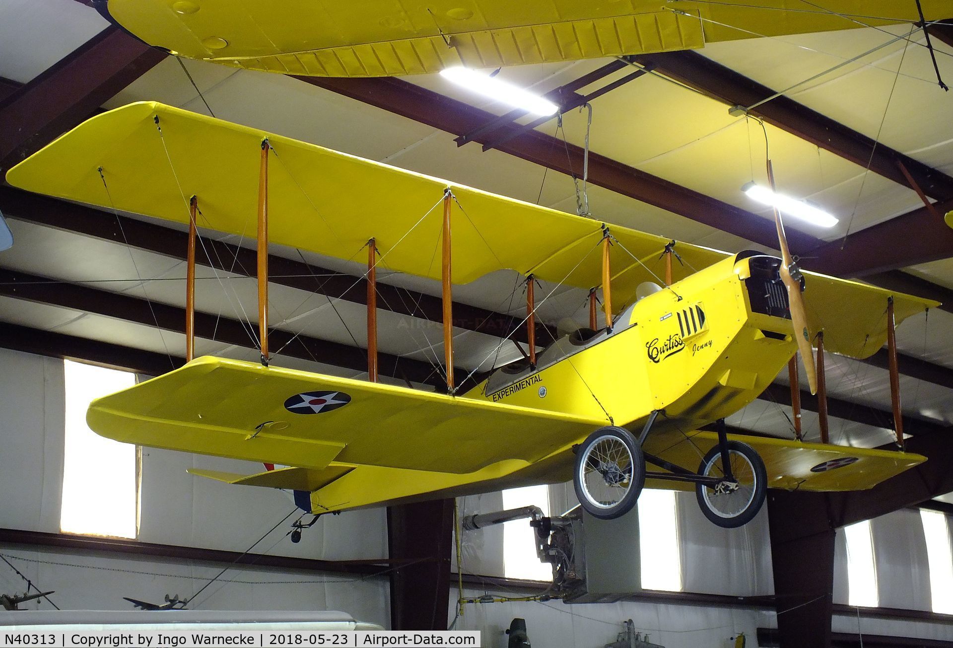 N40313, 2003 Curtiss JN-4D Replica C/N 556, Early Bird (Waddell, Donald R) Curtiss JN-4D 'Jenny' 2/3-scale replica at the Western North Carolina Air Museum, Hendersonville NC