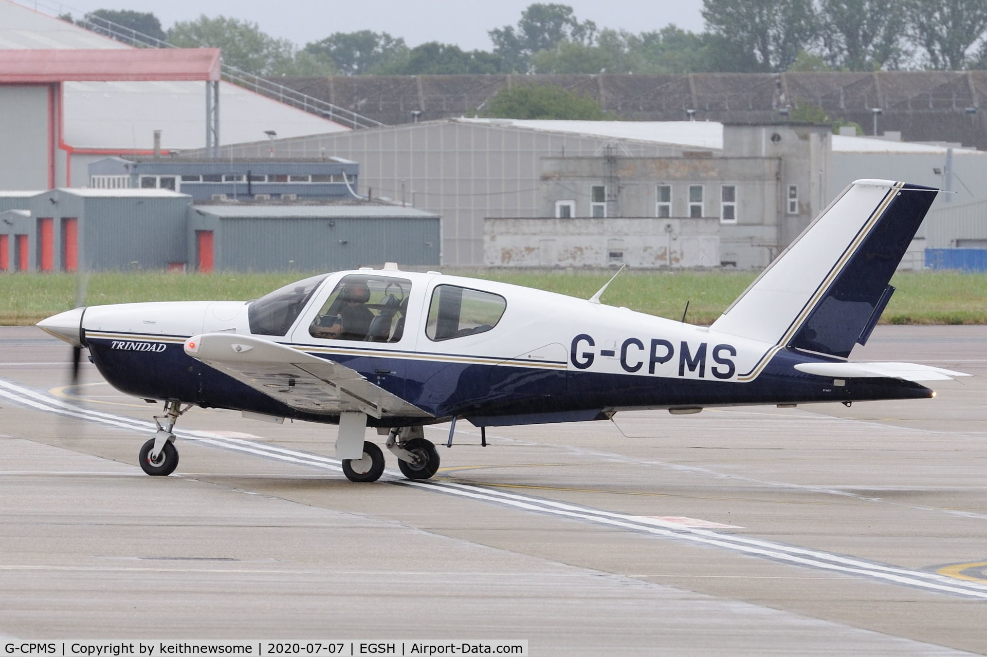 G-CPMS, 1994 Socata TB-20 Trinidad C/N 1607, Leaving Norwich.