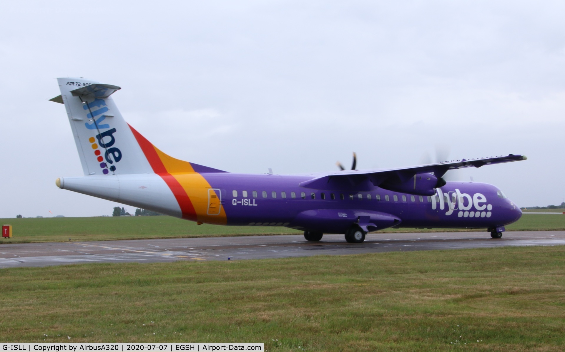 G-ISLL, 2002 ATR 72-212A C/N 696, Arriving at Norwich for a repaint
