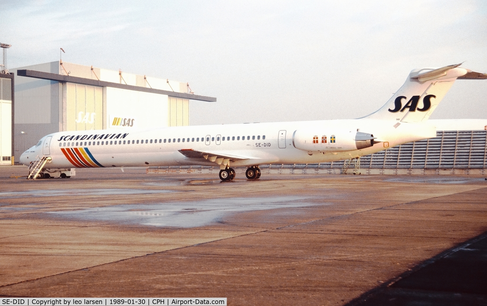 SE-DID, 1988 McDonnell Douglas MD-82 (DC-9-82) C/N 49615, Copenhagen 30.1.1989