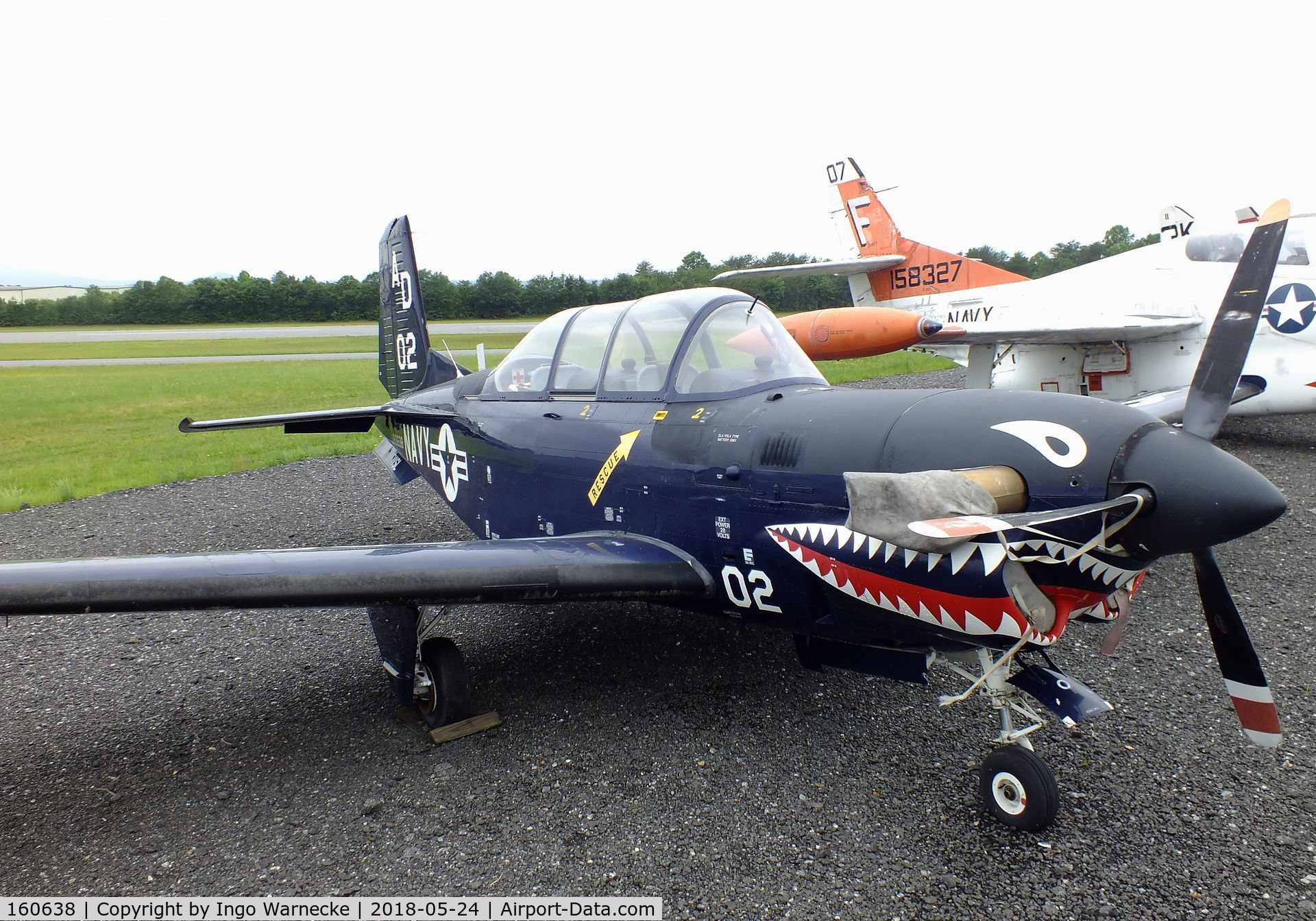 160638, Beech T-34C Turbo Mentor C/N GL-103, Beechcraft T-34C Turbo Mentor at the Hickory Aviation Museum, Hickory NC