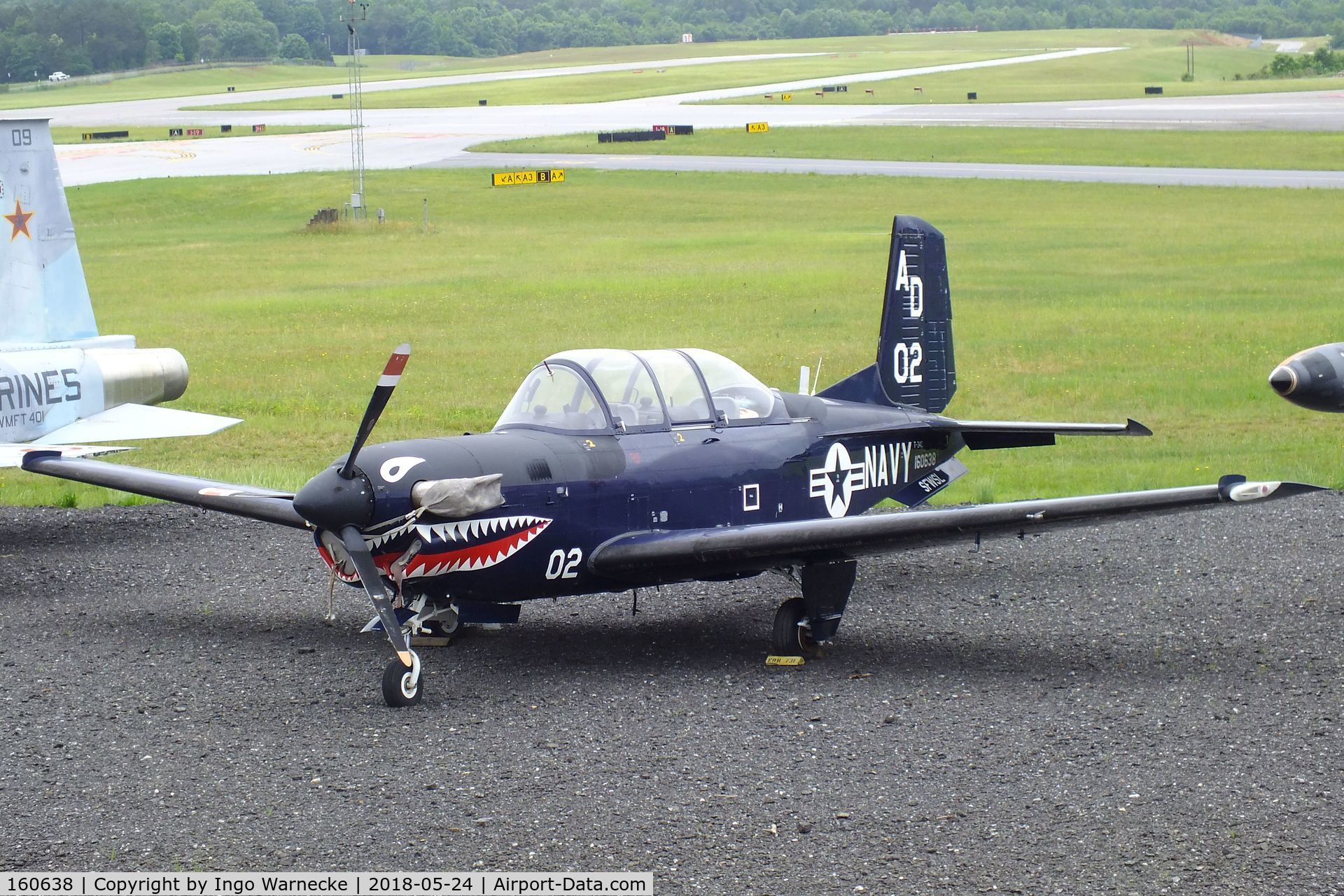 160638, Beech T-34C Turbo Mentor C/N GL-103, Beechcraft T-34C Turbo Mentor at the Hickory Aviation Museum, Hickory NC