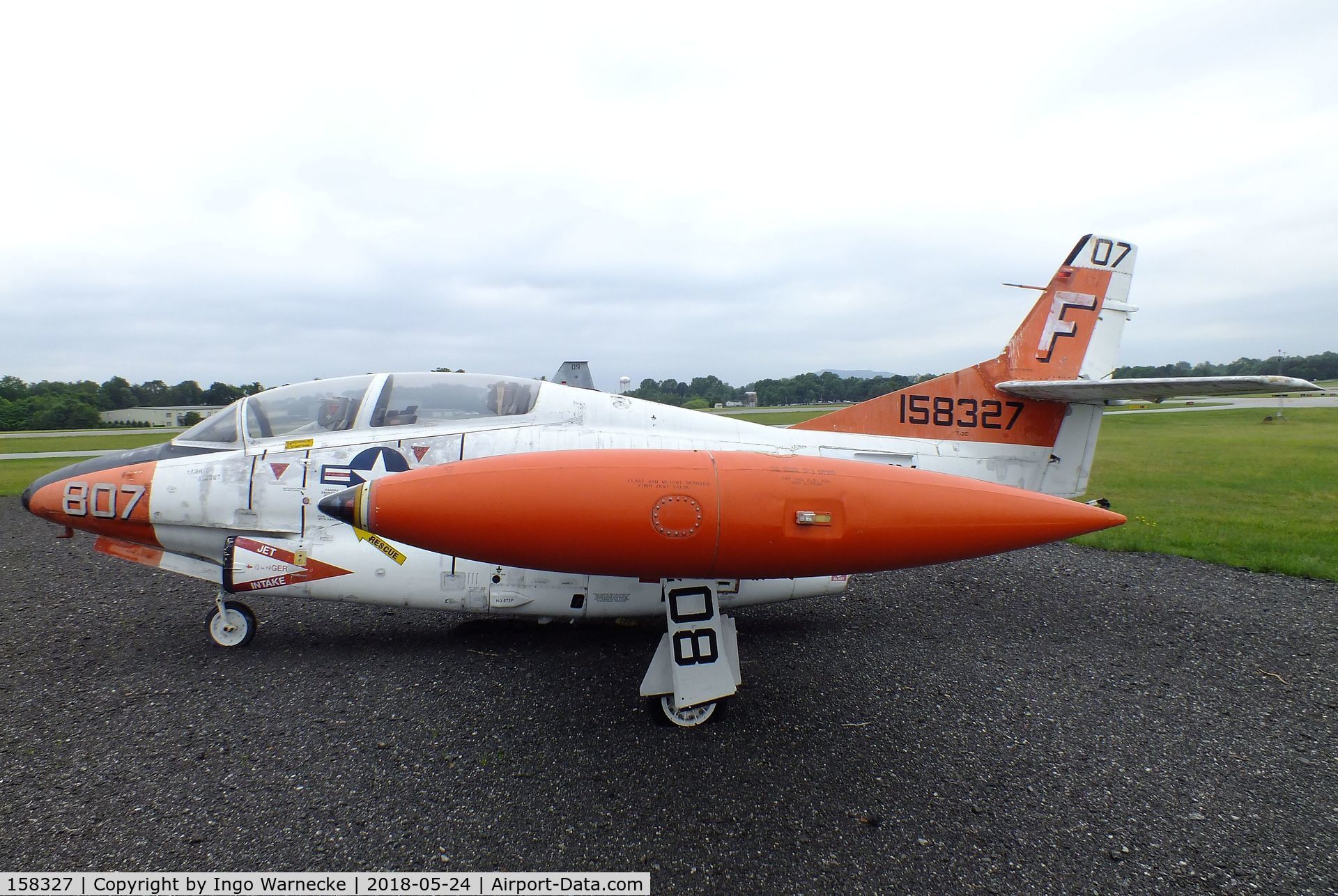 158327, Rockwell T-2C Buckeye C/N 340-18, North American T-2C Buckeye at the Hickory Aviation Museum, Hickory NC