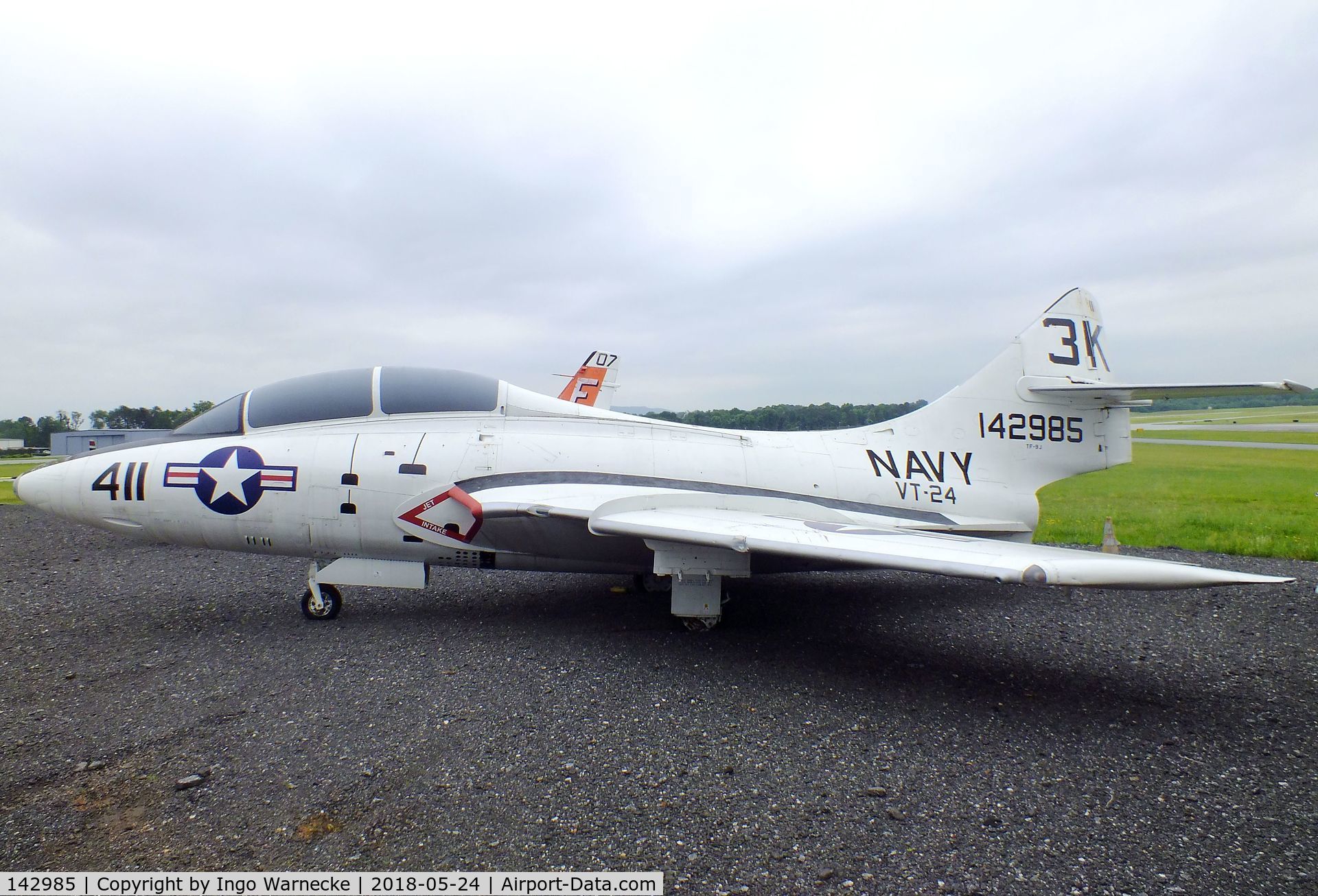 142985, 1962 Grumman TF-9J Cougar C/N 367, Grumman TF-9J (F9F-8T) Cougar at the Hickory Aviation Museum, Hickory NC