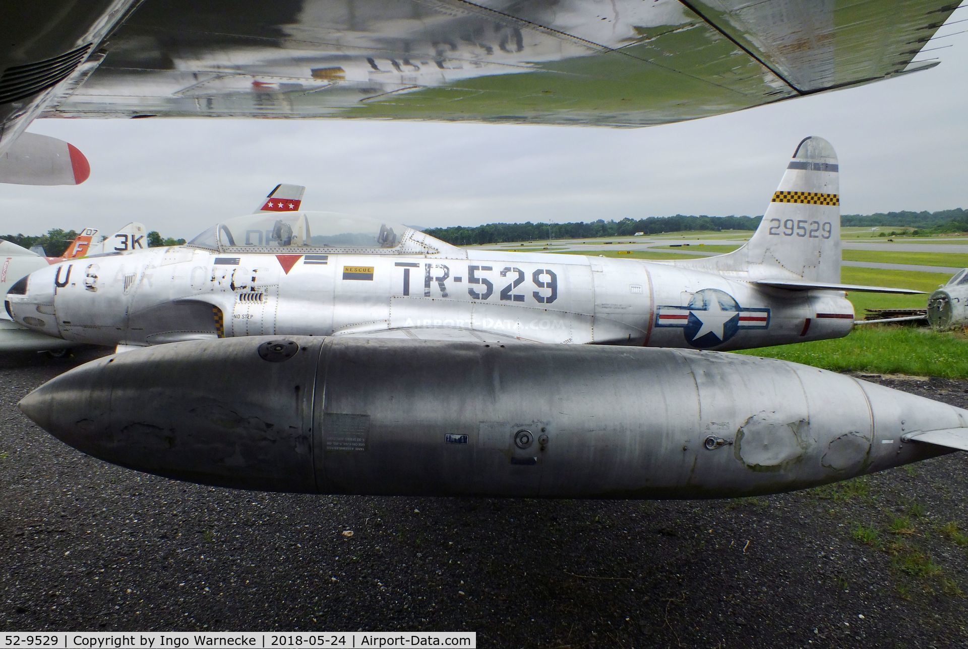52-9529, 1952 Lockheed T-33A Shooting Star C/N 580-7664, Lockheed T-33A at the Hickory Aviation Museum, Hickory NC