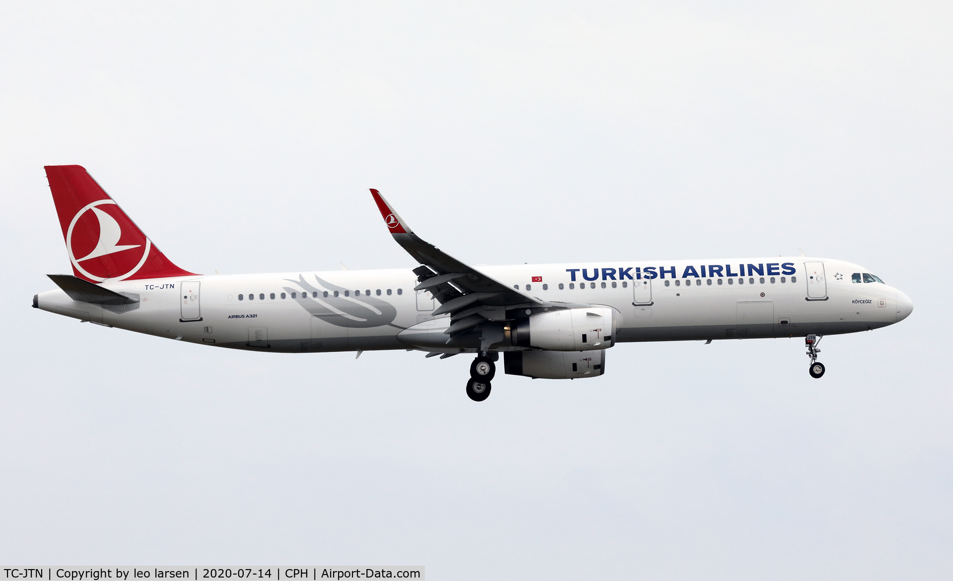 TC-JTN, 2016 Airbus A321-231 C/N 7274, Copenhagen 14.7.2020
