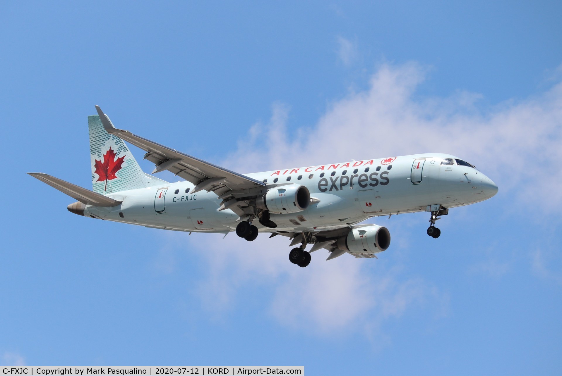 C-FXJC, 2009 Embraer 175LR (ERJ-170-200LR) C/N 17000287, ERJ-170-200LR