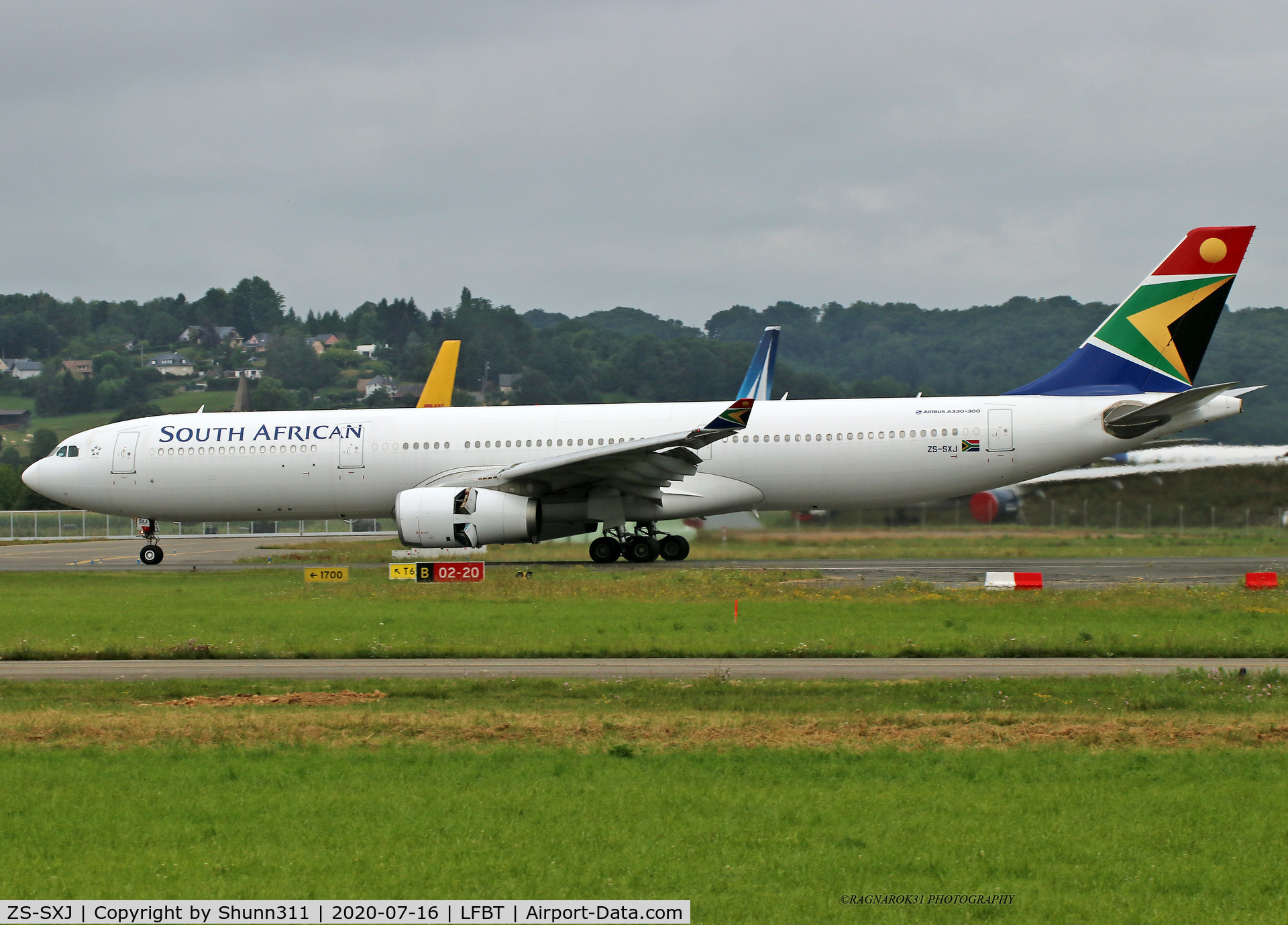 ZS-SXJ, 2016 Airbus A330-343 C/N 1754, Arriving rwy 20 from JNB for long term storage due to SAA financial difficulties.