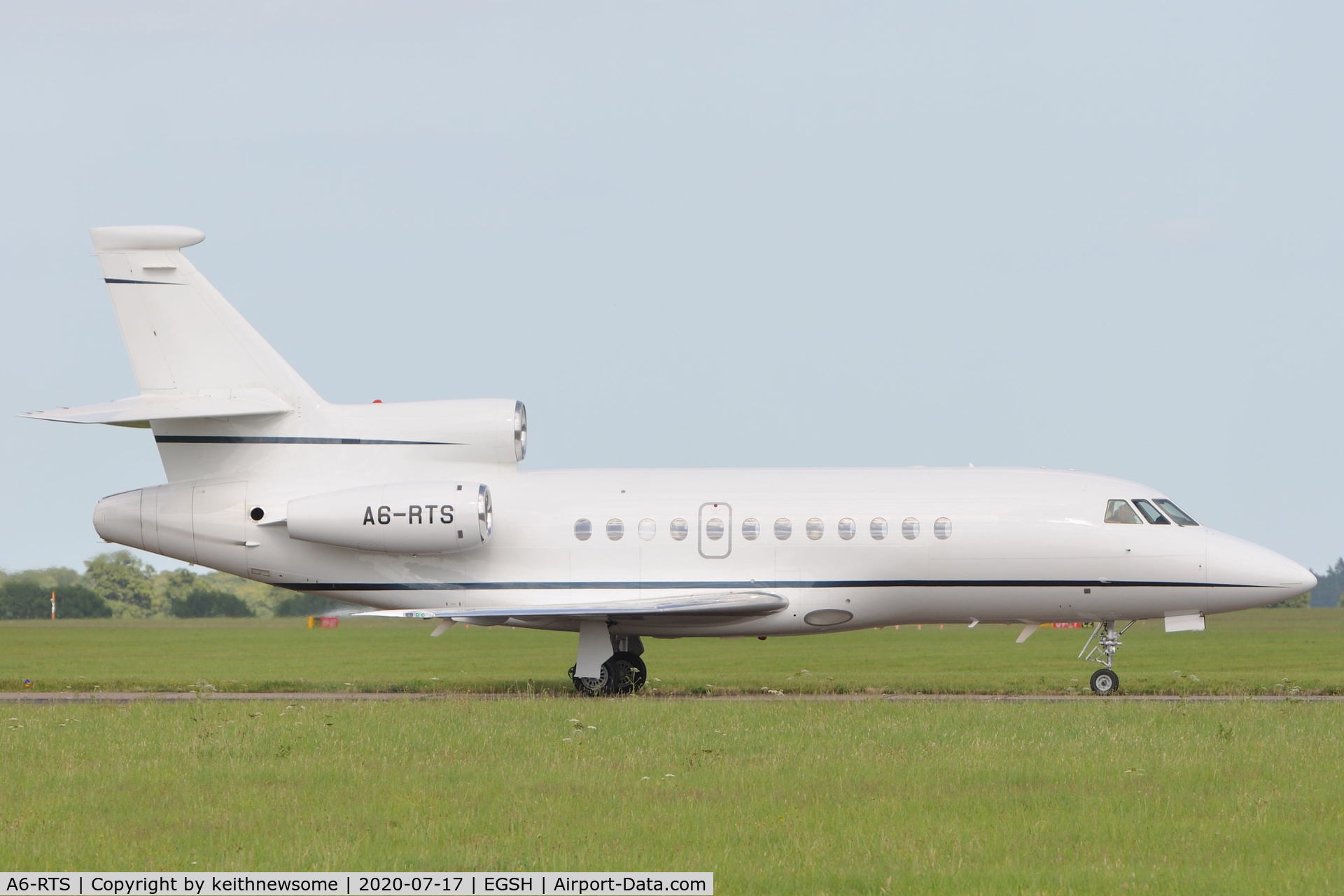 A6-RTS, 2005 Dassault Falcon 900DX C/N 601, Arriving at Norwich from Athens.