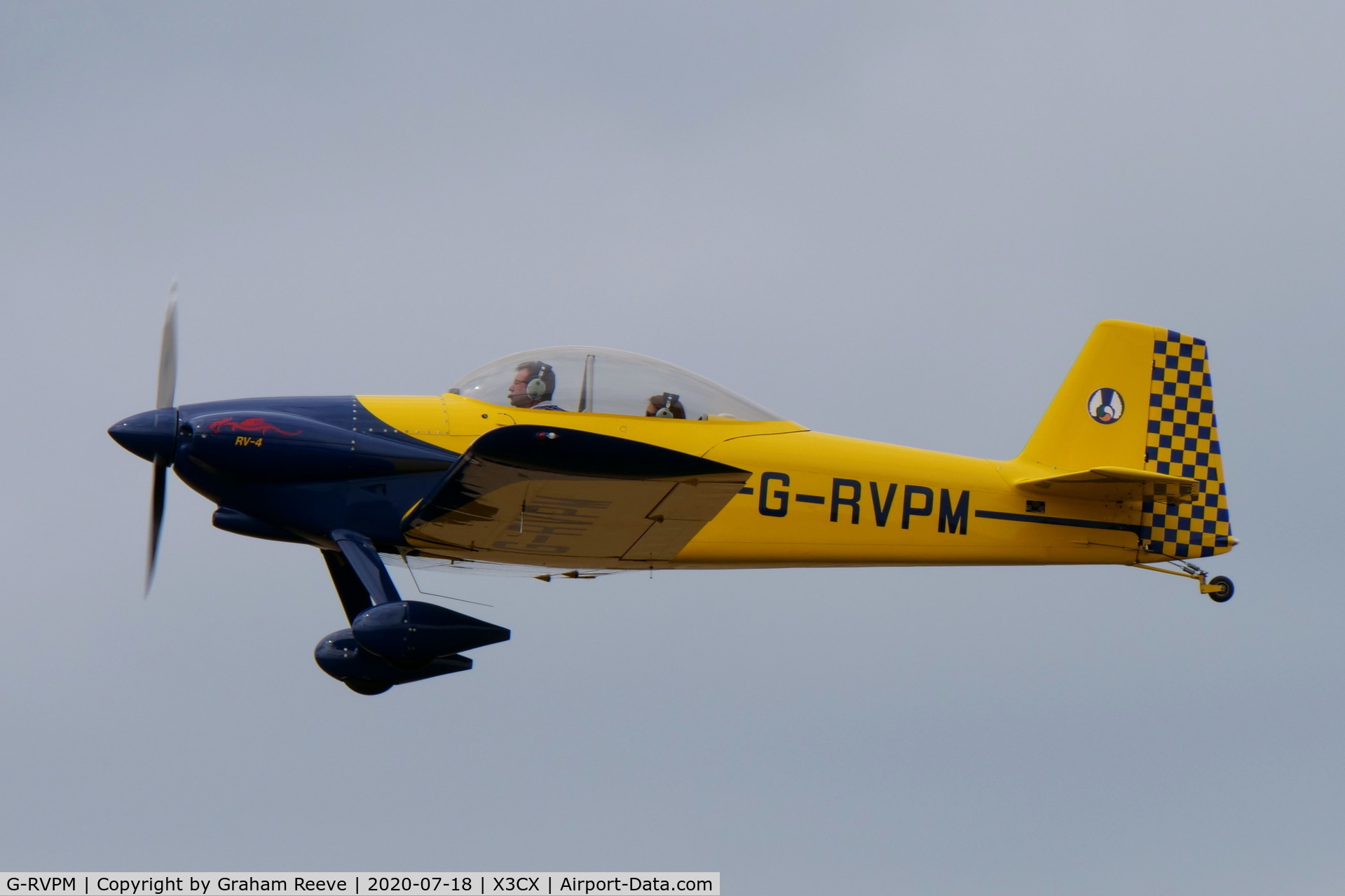 G-RVPM, 2003 Vans RV-4 C/N PFA 181-12270, Departing from Northrepps.