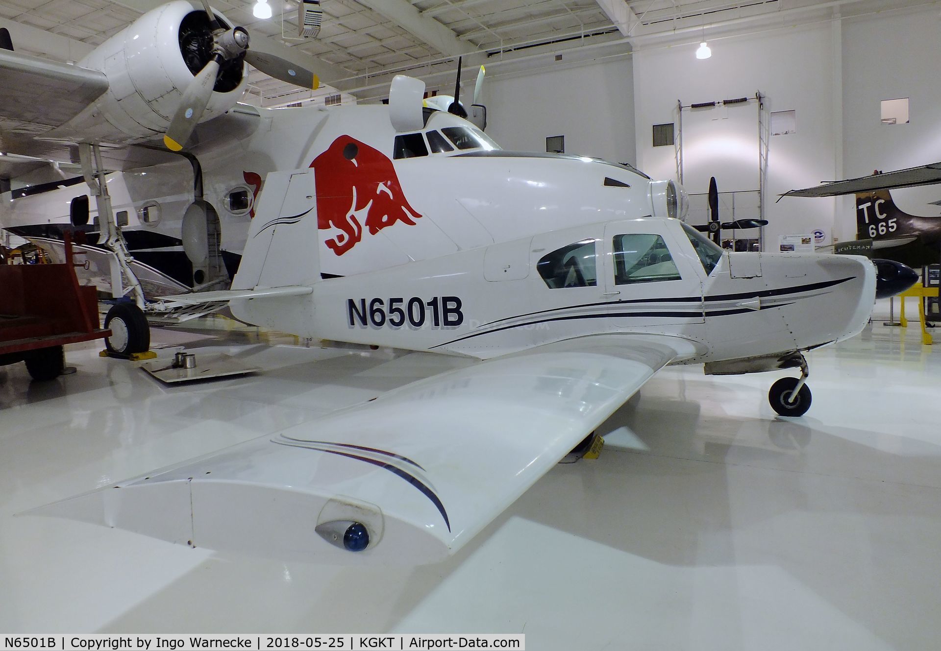 N6501B, 1957 Mooney M20 C/N 1168, Mooney M20 (minus propeller) at the Tennessee Museum of Aviation, Sevierville TN