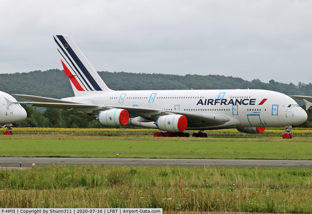 F-HPJI, 2013 Airbus A380-861 C/N 115, Stored @LDE... probably will never fly again...