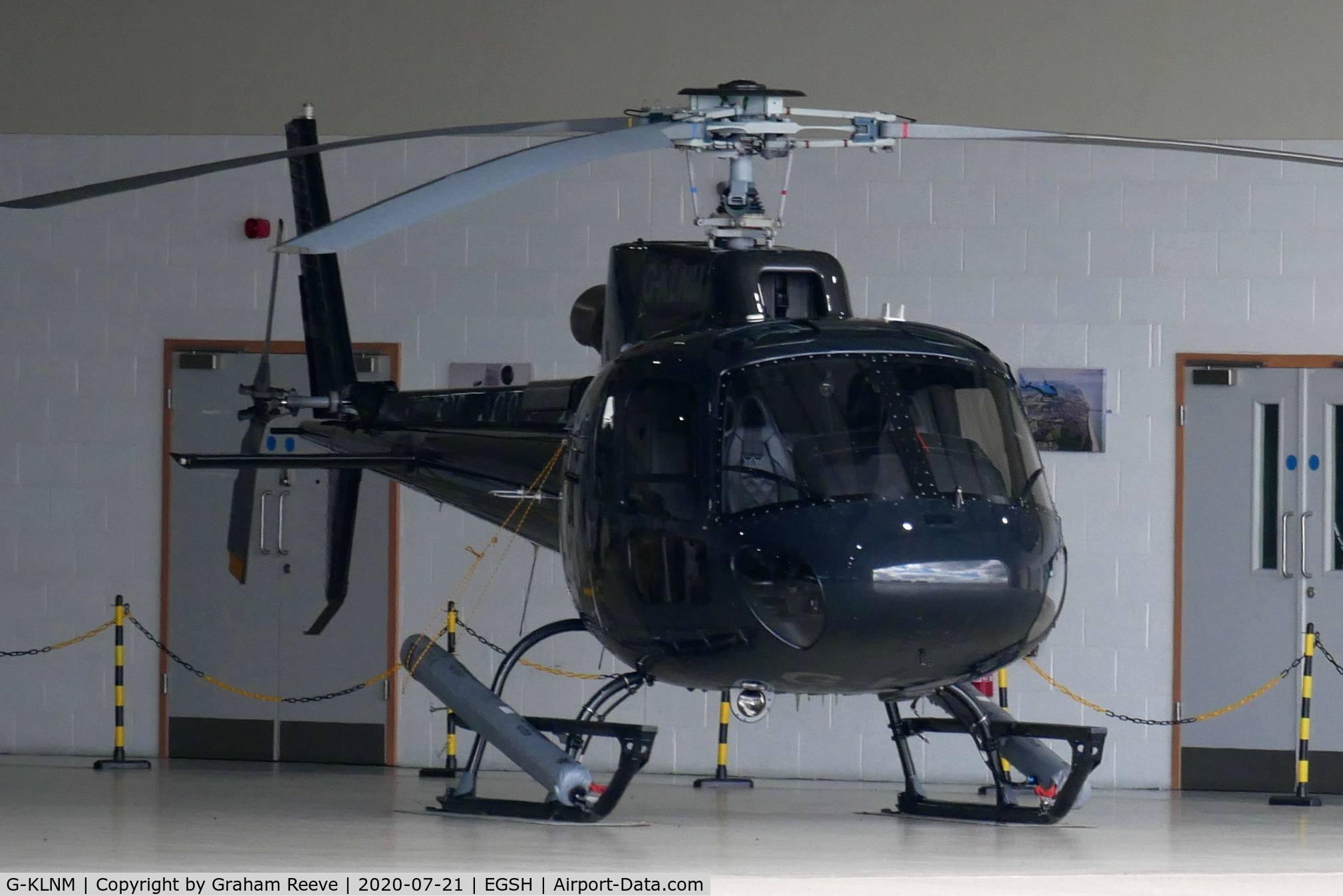 G-KLNM, 2014 Eurocopter AS-350B-3 Ecureuil Ecureuil C/N 7827, In the hangar at Norwich.