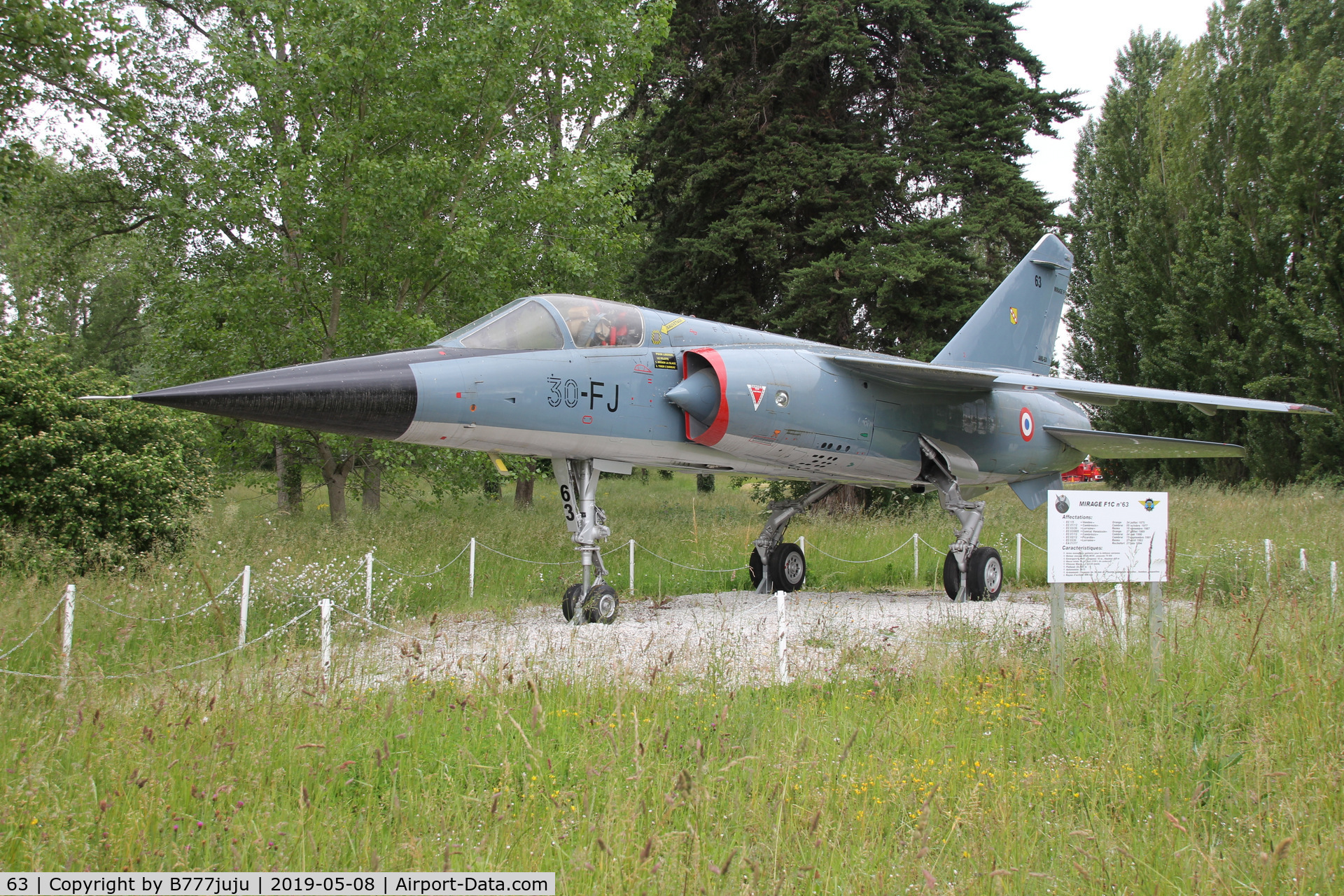 63, Dassault Mirage F.1C C/N 63, preserved at DA204 Beausejour Mérignac