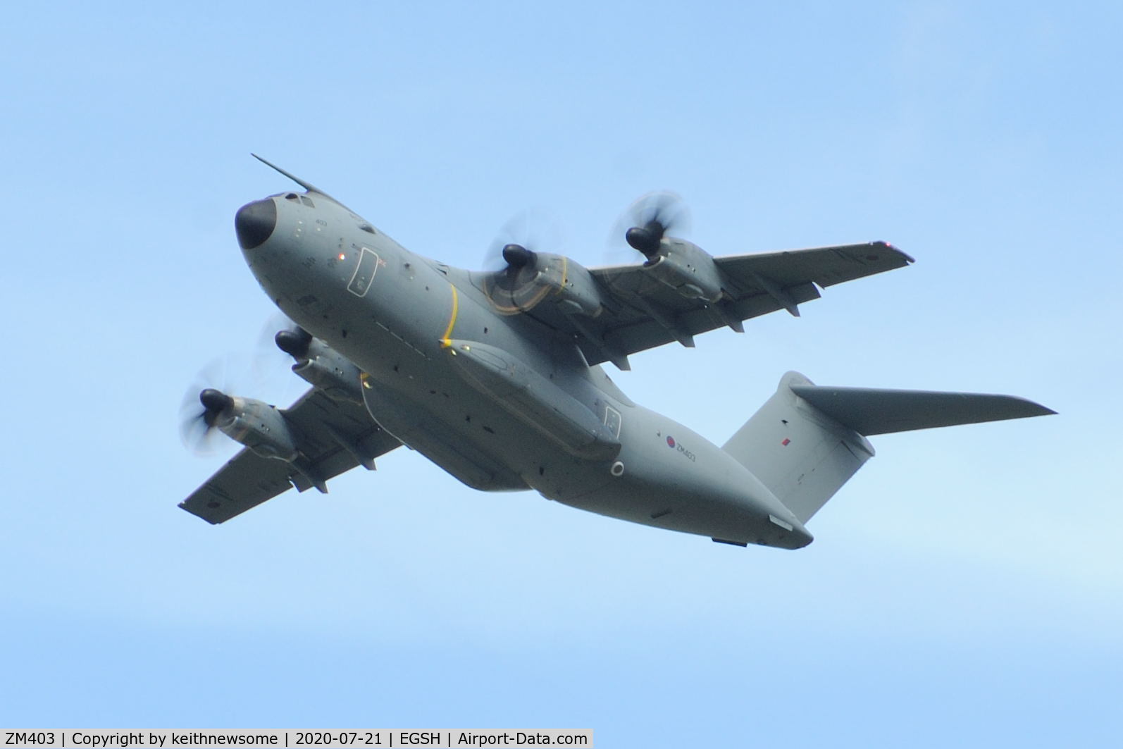 ZM403, 2015 Airbus A400M-180 Atlas C.1 C/N 020, One of several ILS approaches.