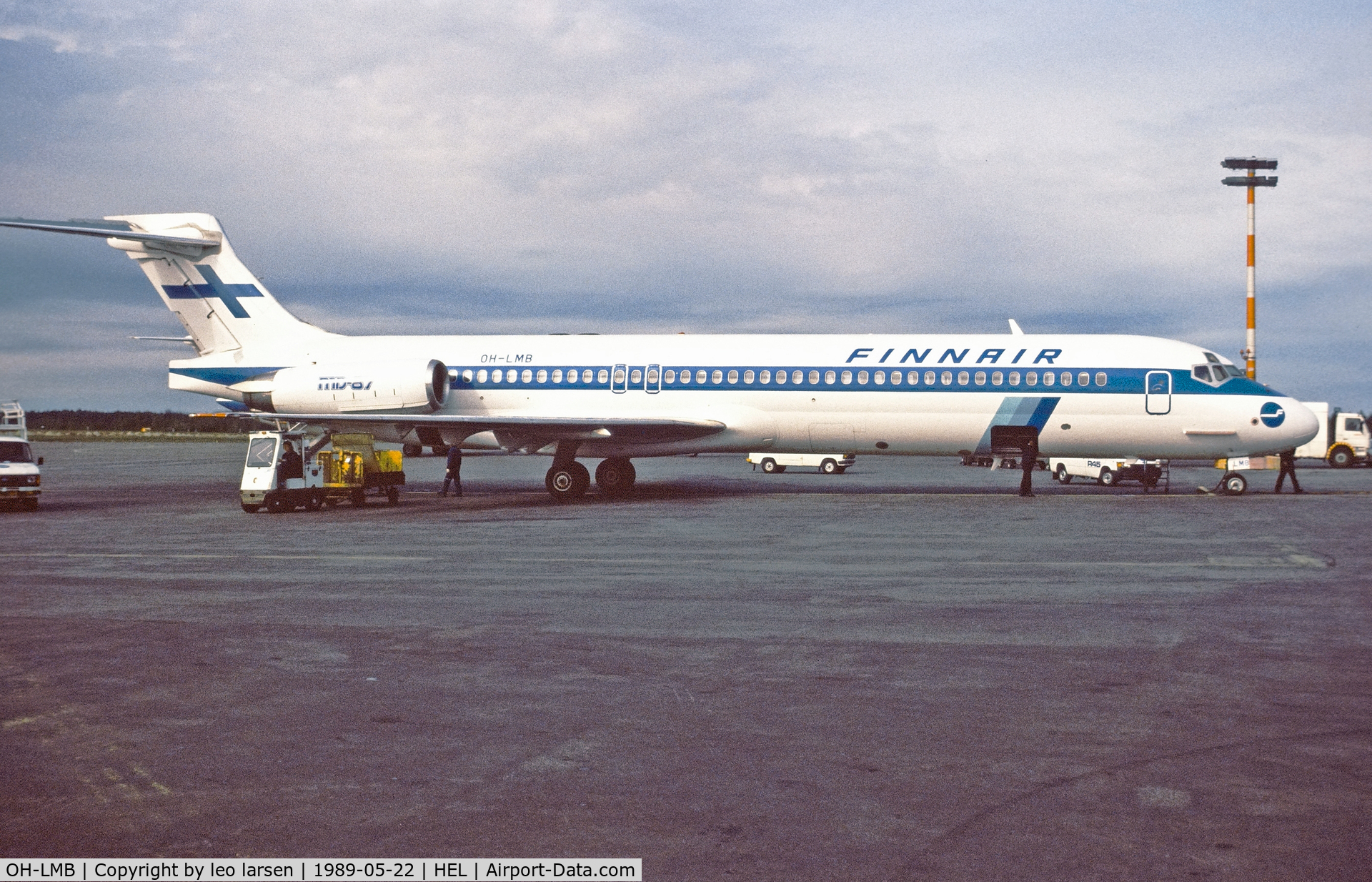 OH-LMB, 1987 McDonnell Douglas MD-87 (DC-9-87) C/N 49404, Helsinki 22.5.1989