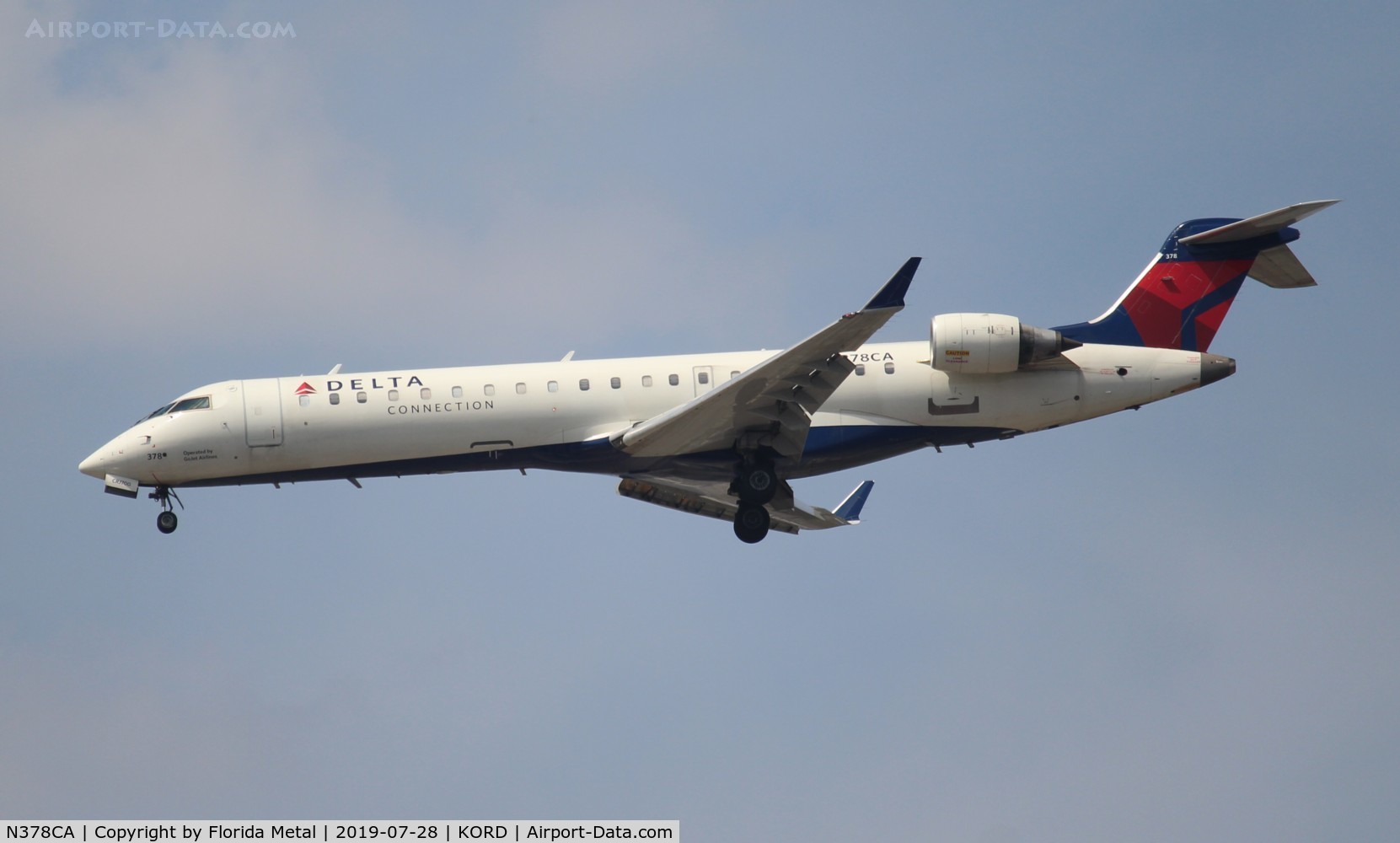 N378CA, 2003 Bombardier CRJ-701 (CL-600-2C10) Regional Jet C/N 10097, ORD 2019