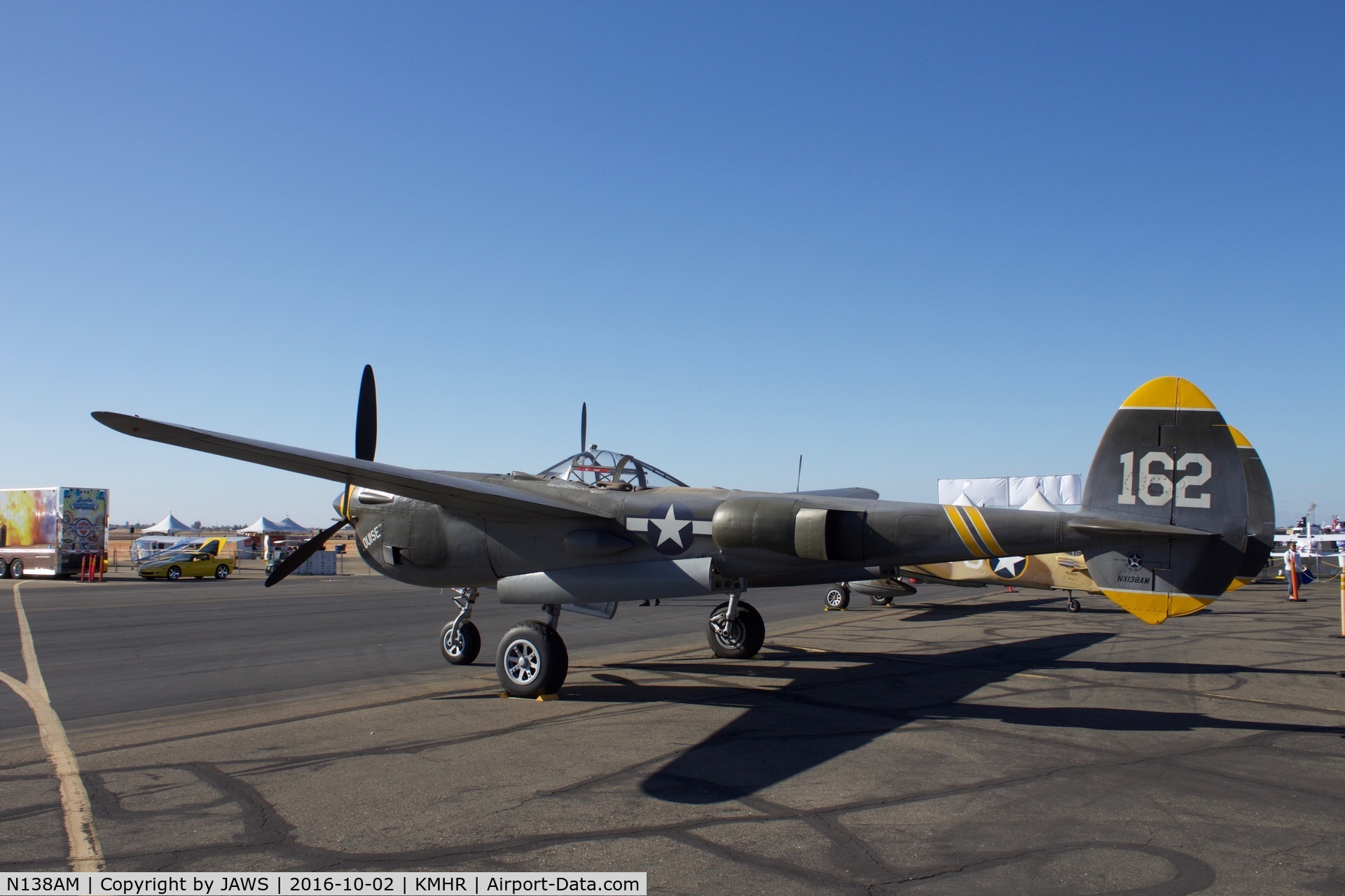 N138AM, 1943 Lockheed P-38J Lightning C/N 44-23314, N138AM 1943 Lockheed P-38J Lightning at KMHR