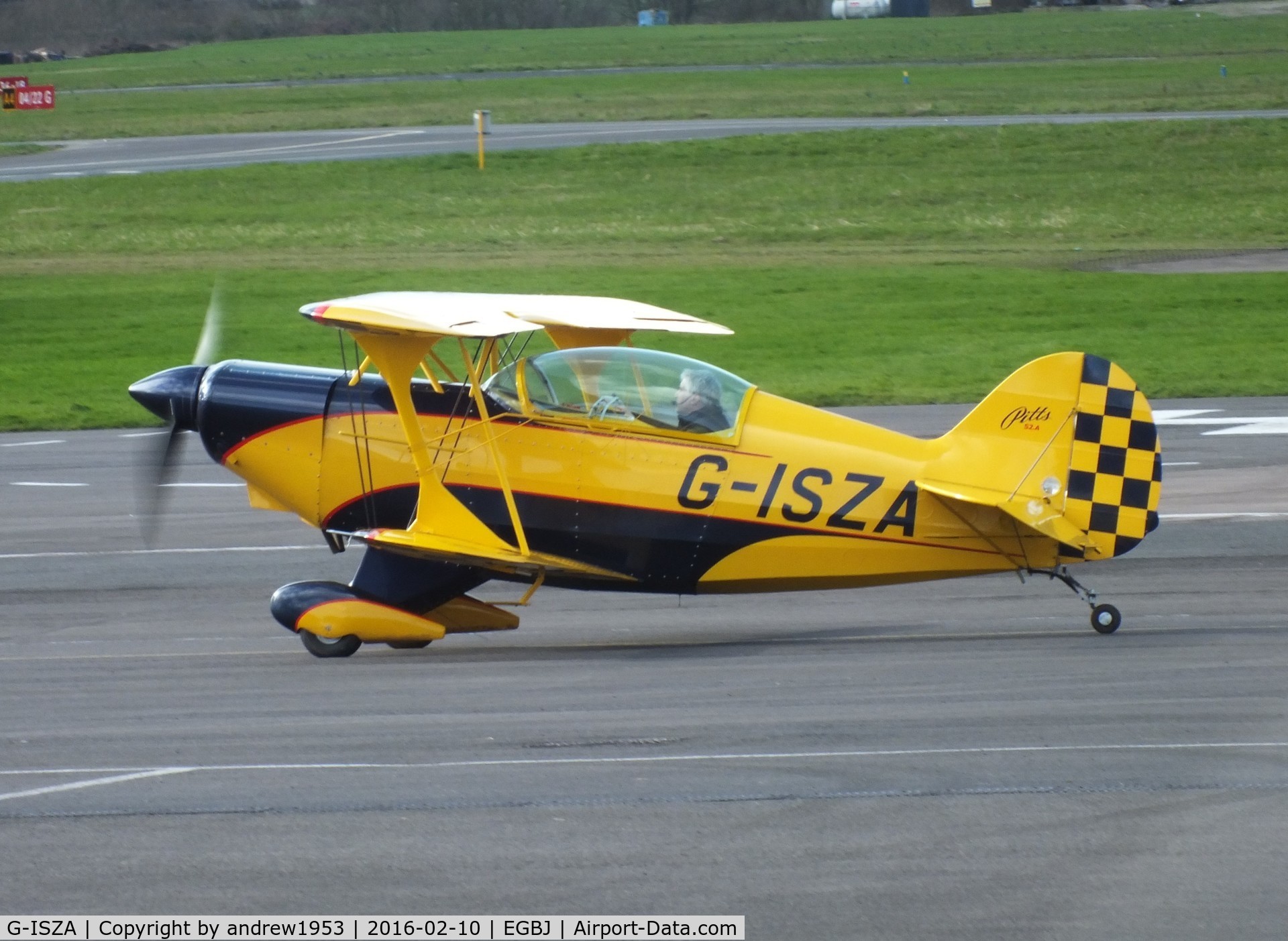 G-ISZA, 1977 Aerotek Pitts S-2A Special C/N 2137, G-ISZA at Gloucestershire Airport.