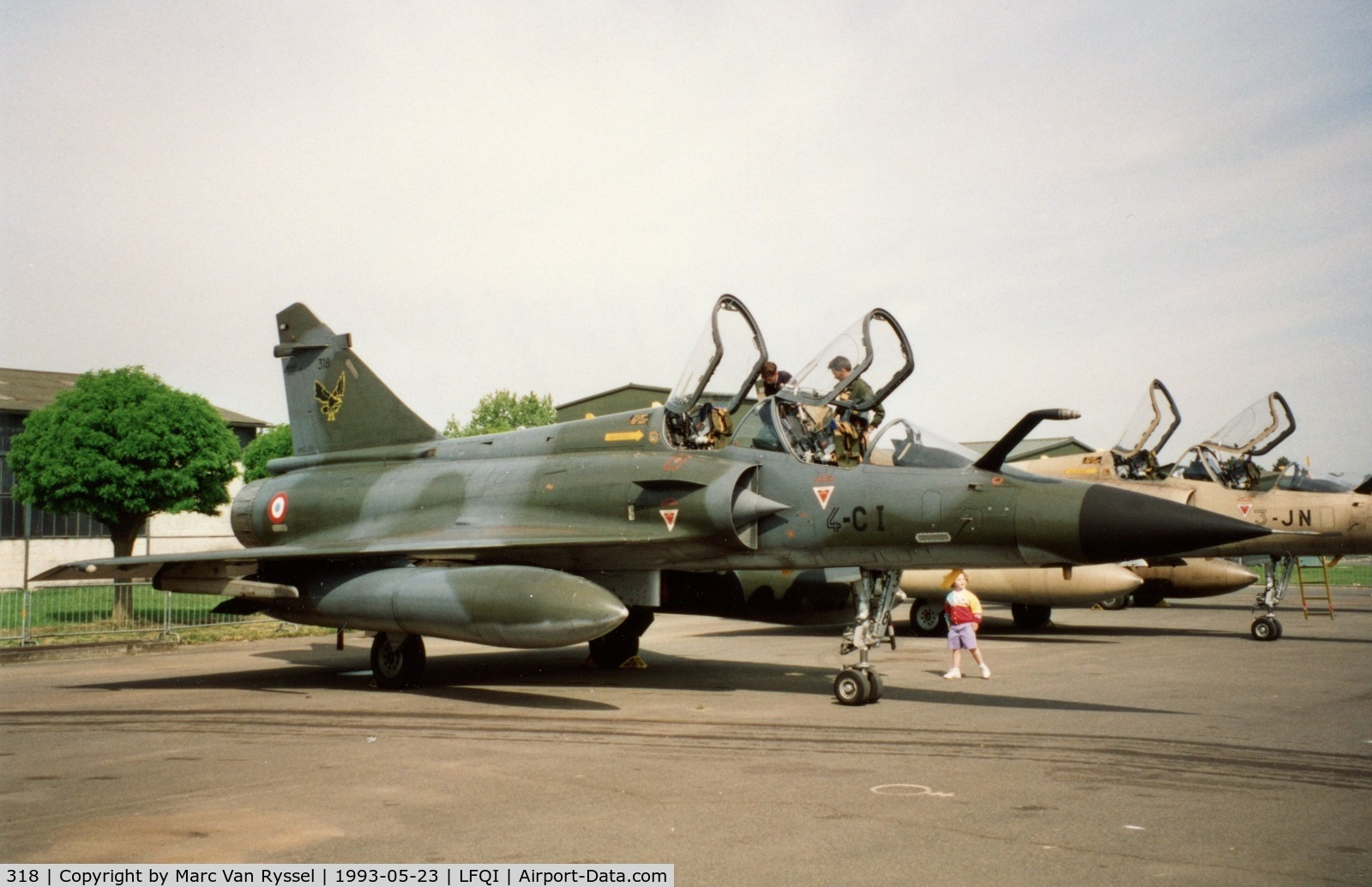 318, Dassault Mirage 2000N C/N 216, 318  4-CI at Cambrai Airshow 1993.