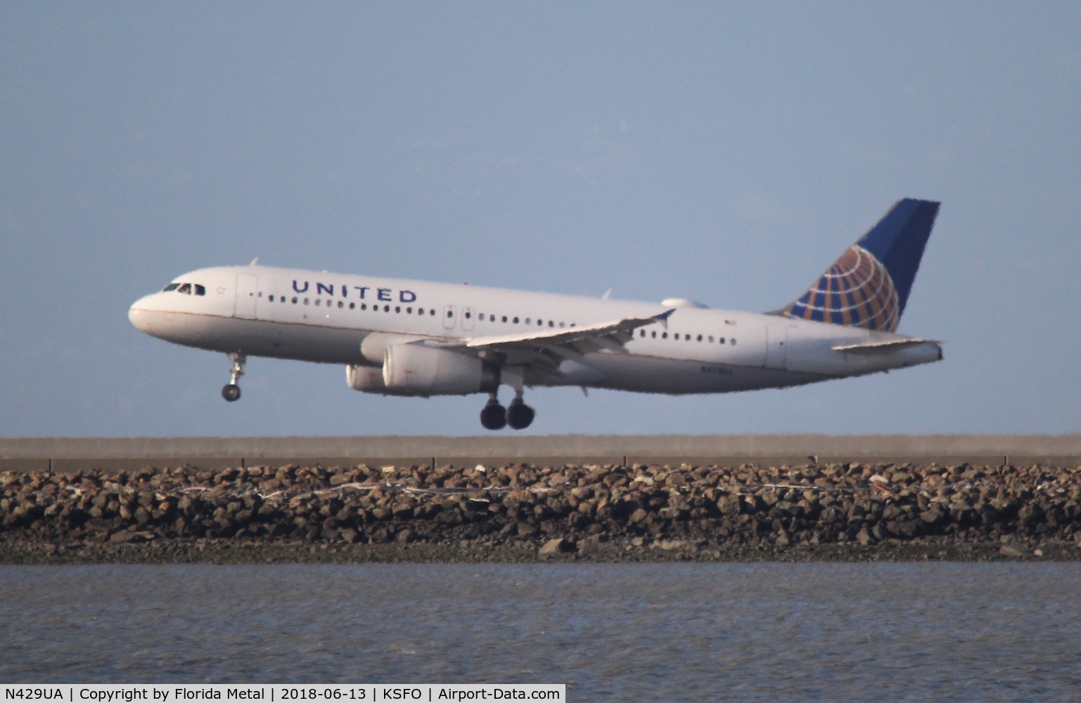 N429UA, 1995 Airbus A320-232 C/N 539, SFO 2018