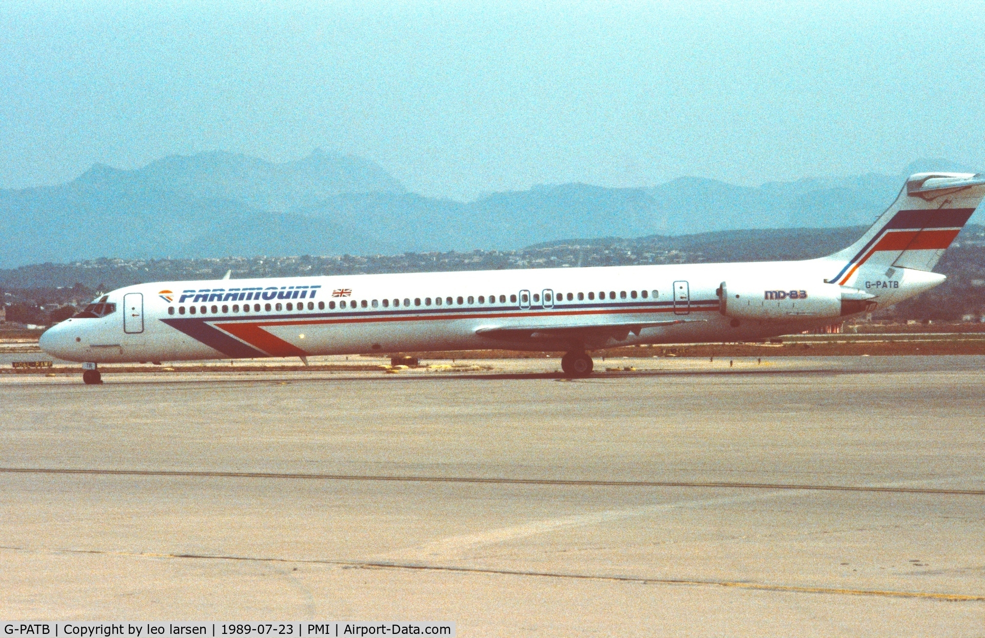 G-PATB, 1987 McDonnell Douglas MD-83 (DC-9-83) C/N 49400, Palma de Mallorca 23.7.1989