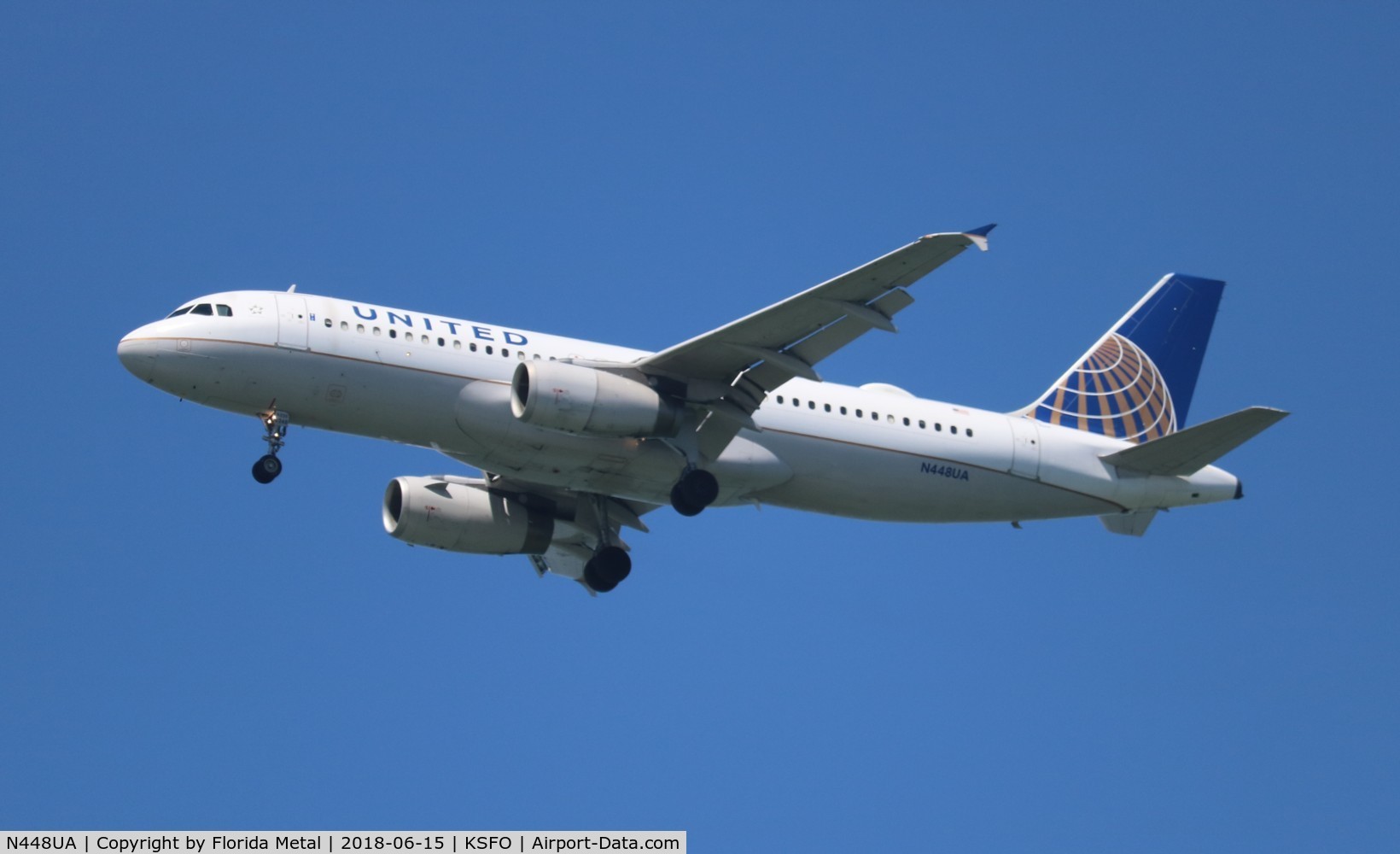 N448UA, 1998 Airbus A320-232 C/N 842, SFO 2018