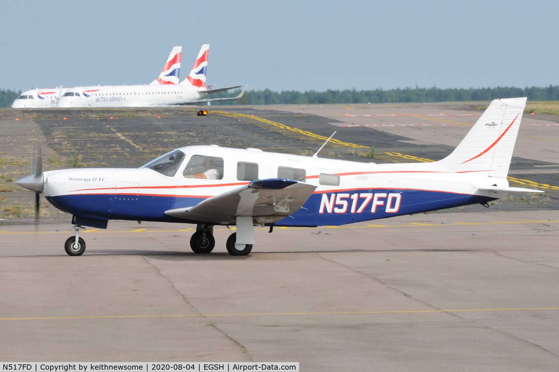 N517FD, 2001 Piper PA-32R-301T Turbo Saratoga C/N 3257263, Arriving at Norwich.