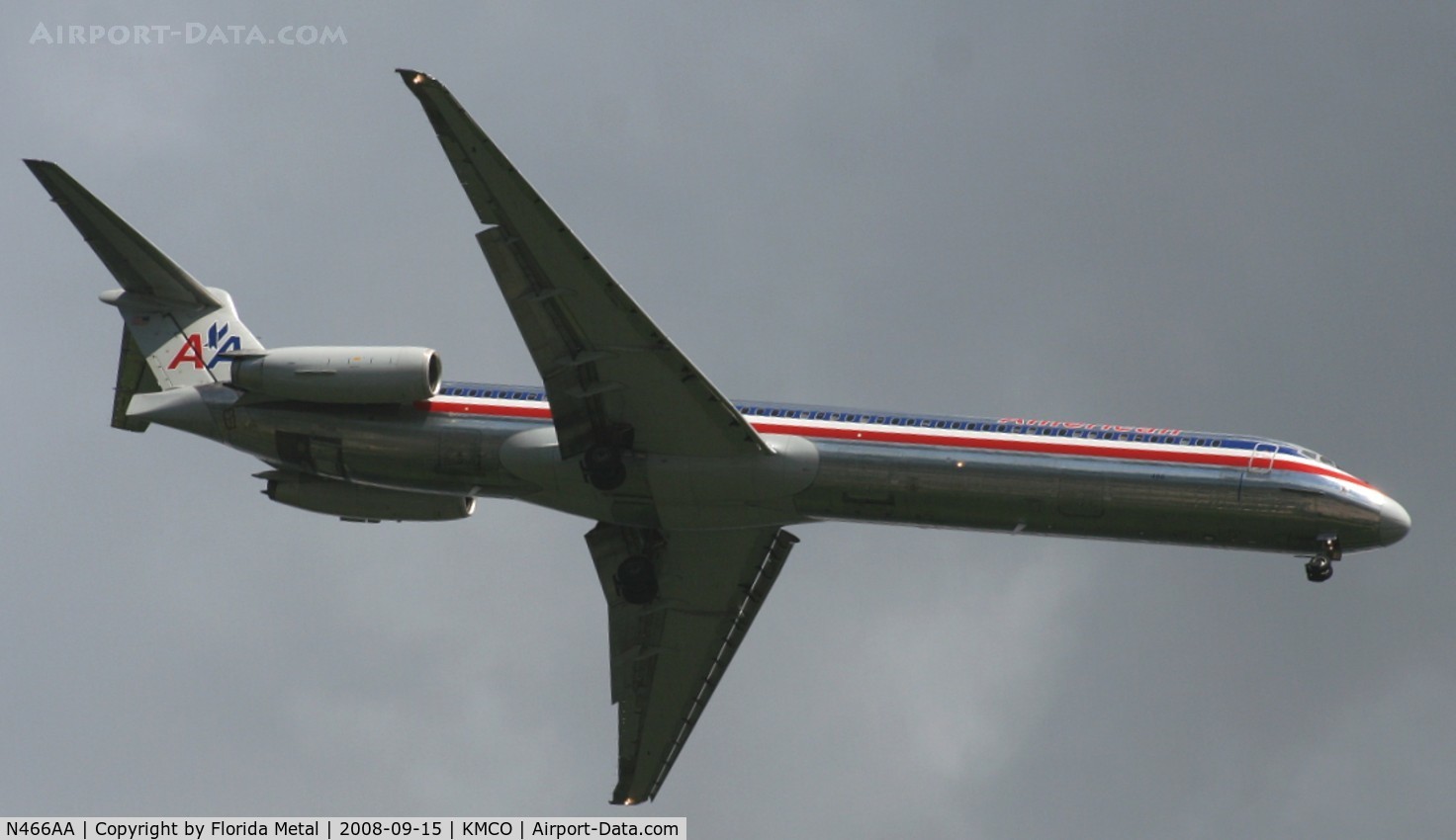 N466AA, 1988 McDonnell Douglas MD-82 (DC-9-82) C/N 49596, MCO 2008
