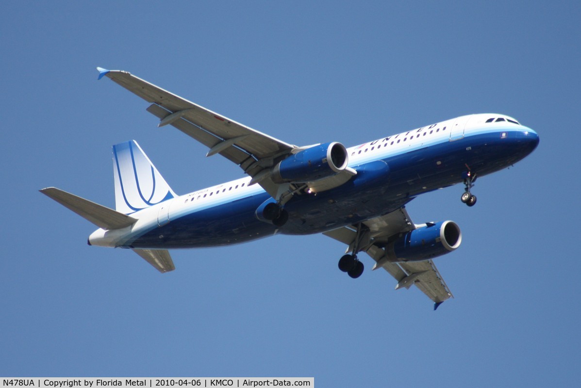 N478UA, 2001 Airbus A320-232 C/N 1533, MCO 2010