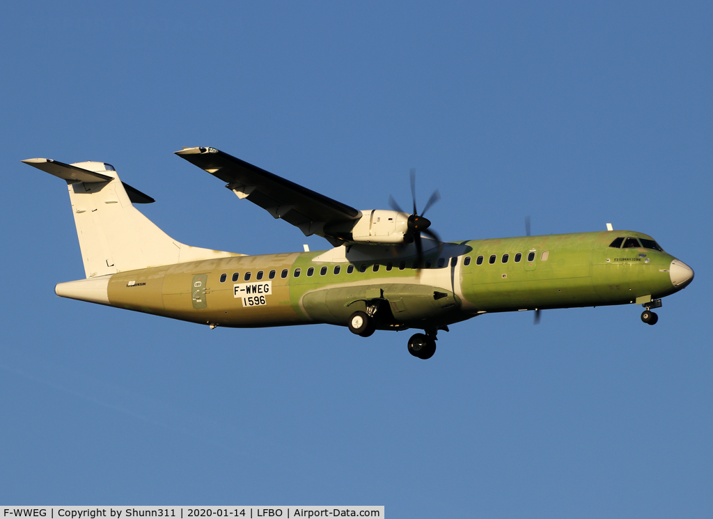 F-WWEG, 2020 ATR 72-600 C/N 1596, C/n 1596 - For Wings Air as PK-WJS