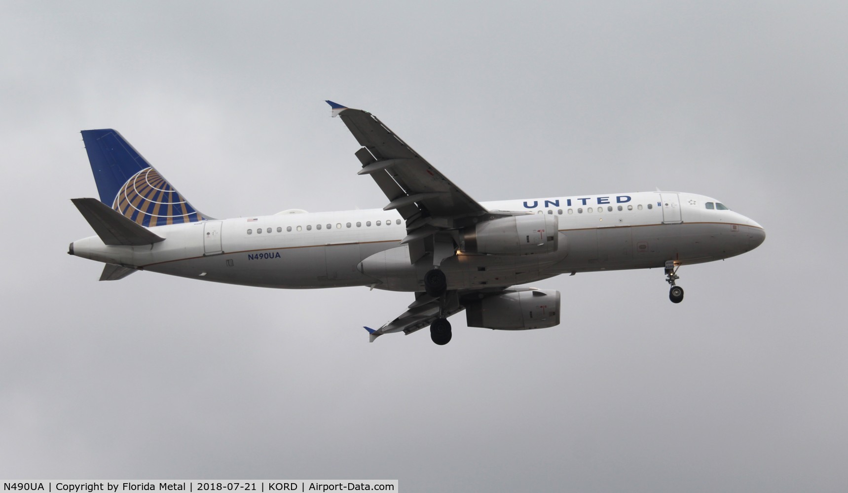 N490UA, 2002 Airbus A320-232 C/N 1728, ORD 2018