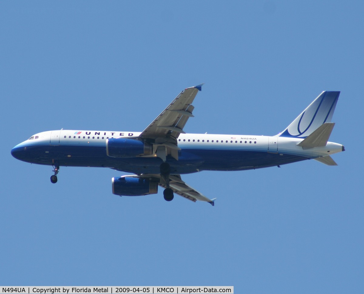 N494UA, 2002 Airbus A320-232 C/N 1840, MCO 2009