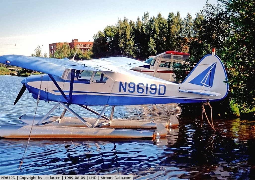 N9619D, 1958 Piper PA-22-160 Tri Pacer C/N 22-6530, Lake Hood Air Harbour 9.8.1989