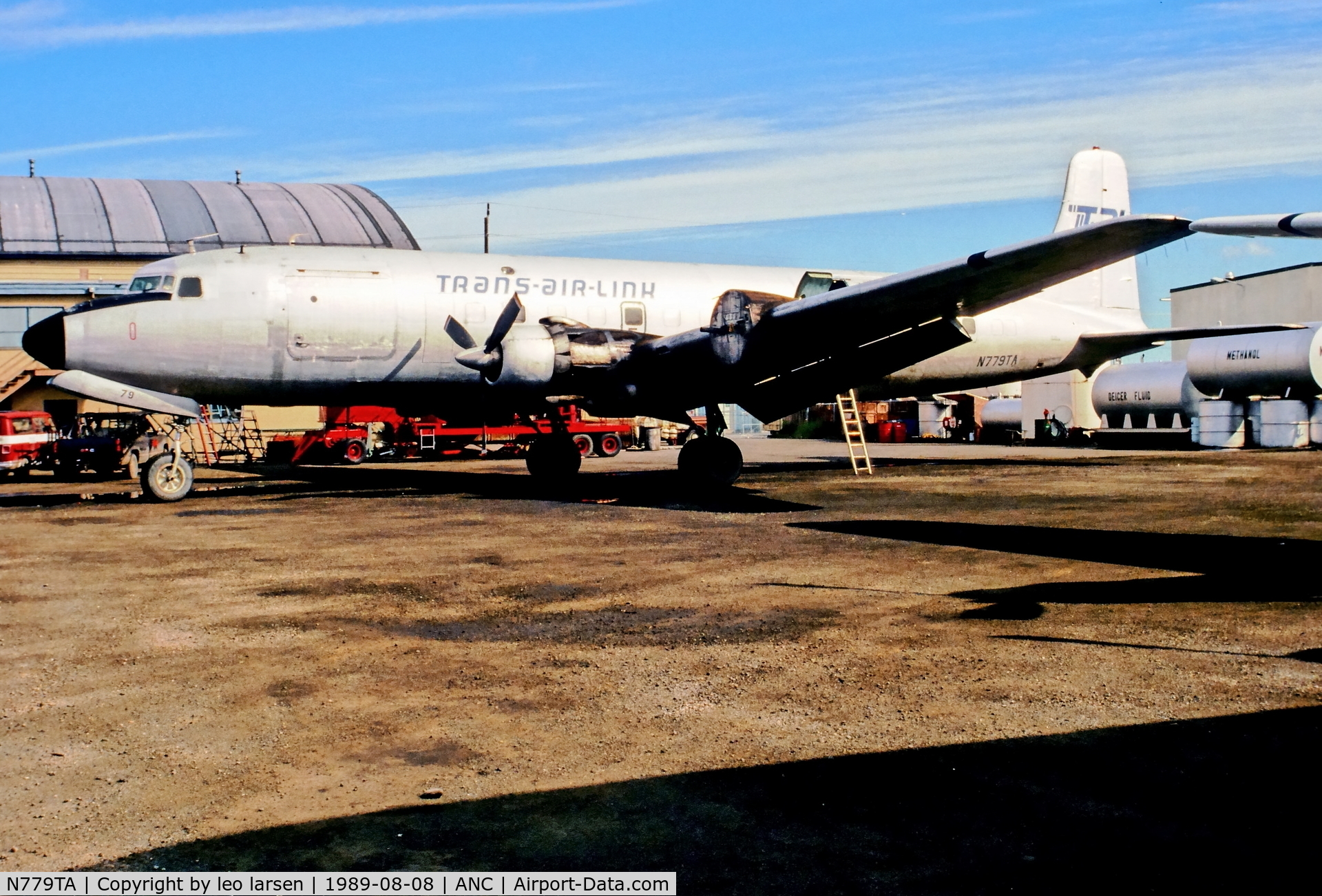 N779TA, 1958 Douglas DC-6A/C C/N 45529, Anchorage 8.8.1989