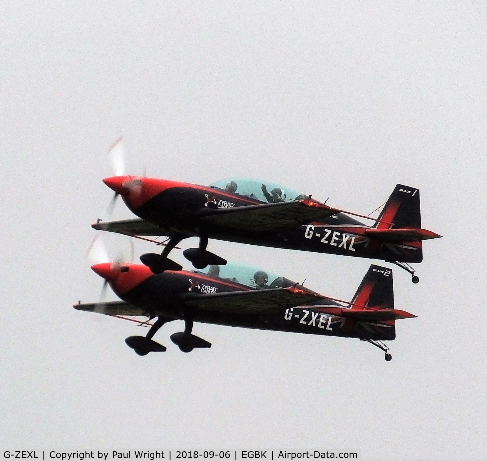 G-ZEXL, 2006 Extra EA-300L C/N 1225, Two of The Blades Aerobatics Team