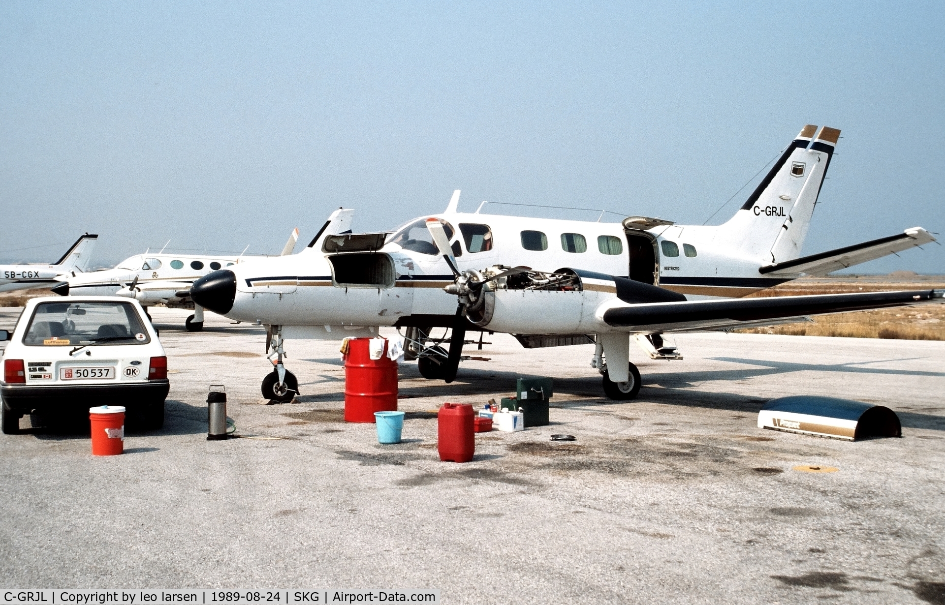 C-GRJL, 1978 Cessna 441 Conquest II C/N 441-0121, Thessaloniki 24.8.1989
