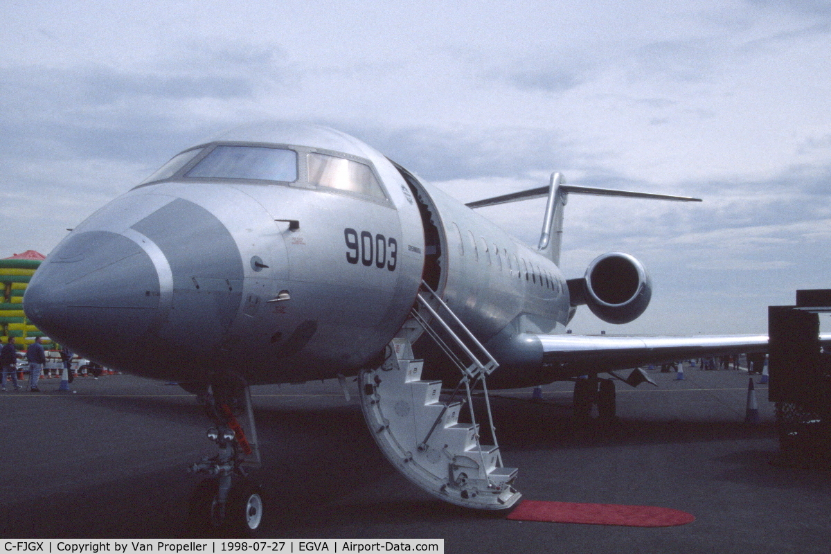 C-FJGX, 1998 Bombardier BD-700-1A10 Global Express C/N 9003, Bombardier Global Express at RIAT 1998, RAF Fairford, UK.