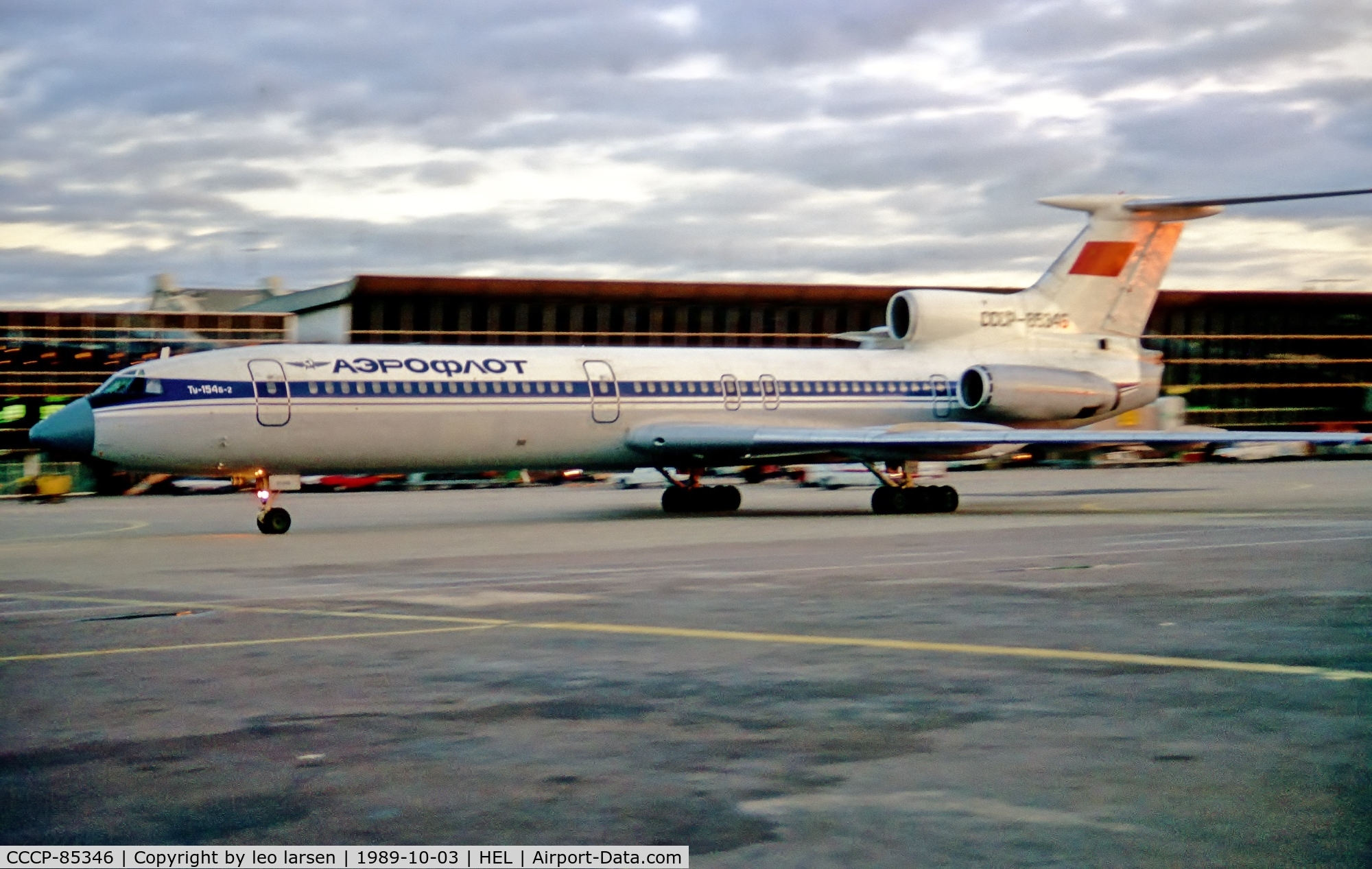 CCCP-85346, 1979 Tupolev Tu-154B-2 C/N 79A346, Helsinki 3.10.1989