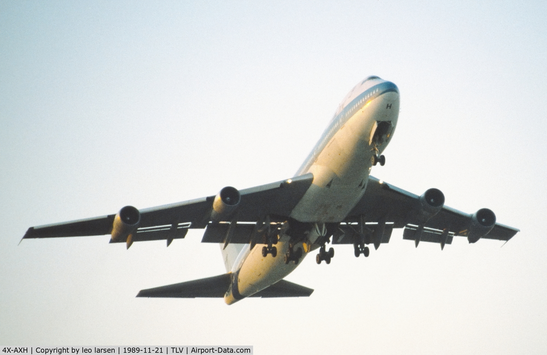 4X-AXH, 1979 Boeing 747-258B C/N 22254, Tel Aviv 21.11.1989