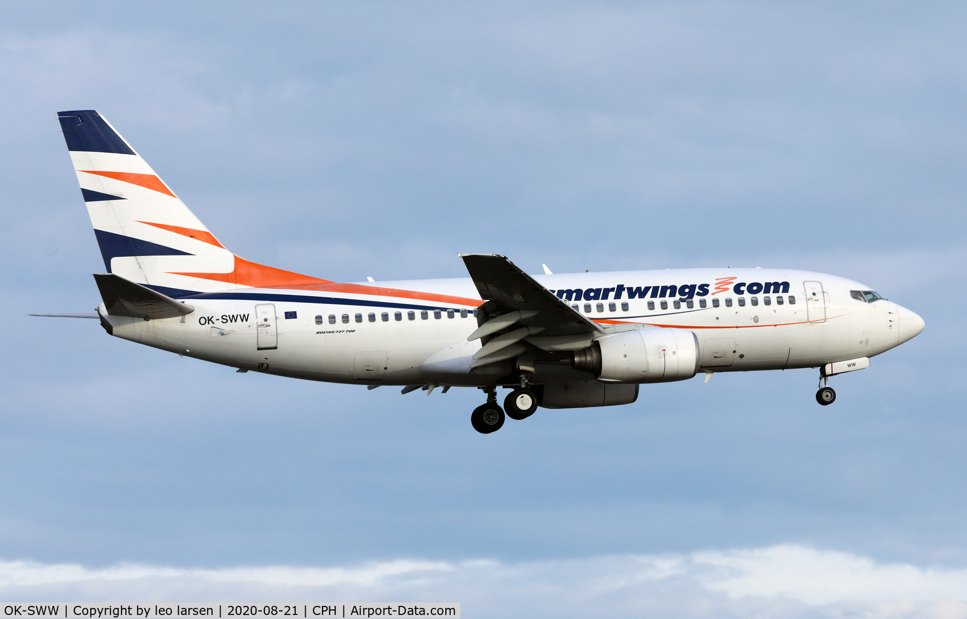 OK-SWW, 2003 Boeing 737-7Q8 C/N 28254, Copenhagen 21.8.2020